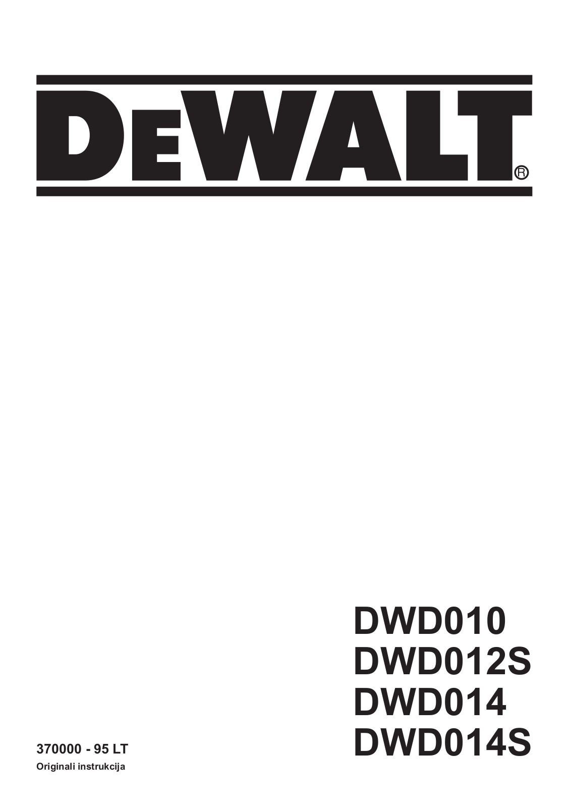 DeWalt DWD014S User Manual