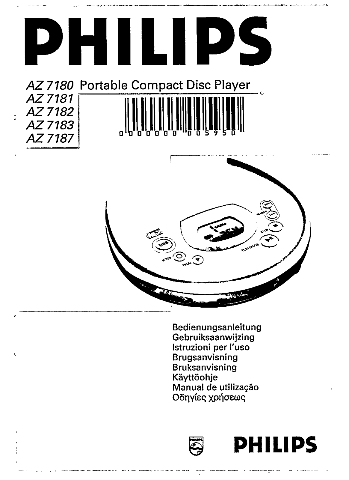 Philips AZ7182/00, AZ7181/05, AZ7180/00 User Manual