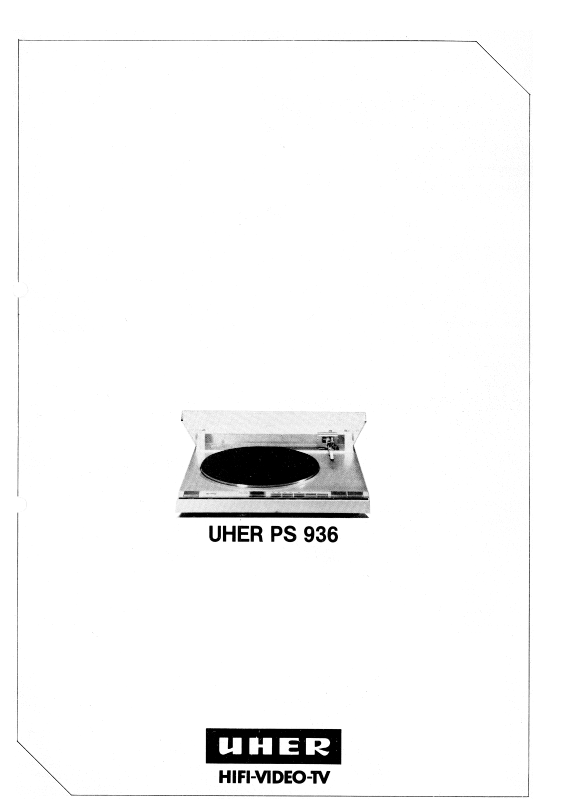 Uher PS-936 Owners manual