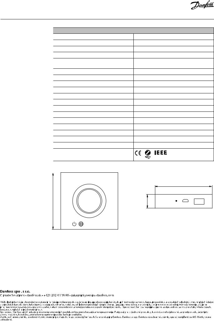 Danfoss Ally Gateway Data sheet