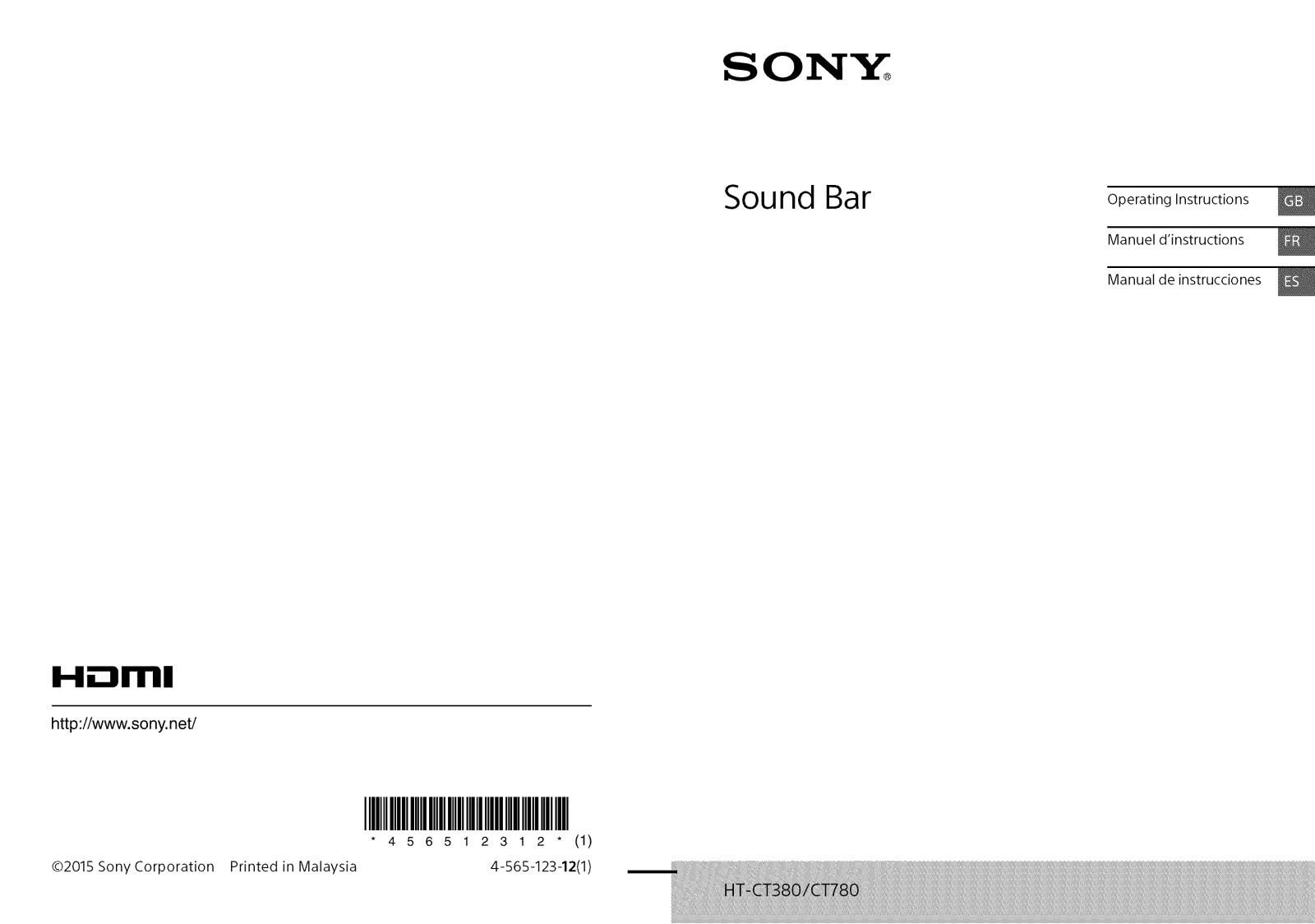 Sony SA-WCT380, SA-CT380 Owner’s Manual