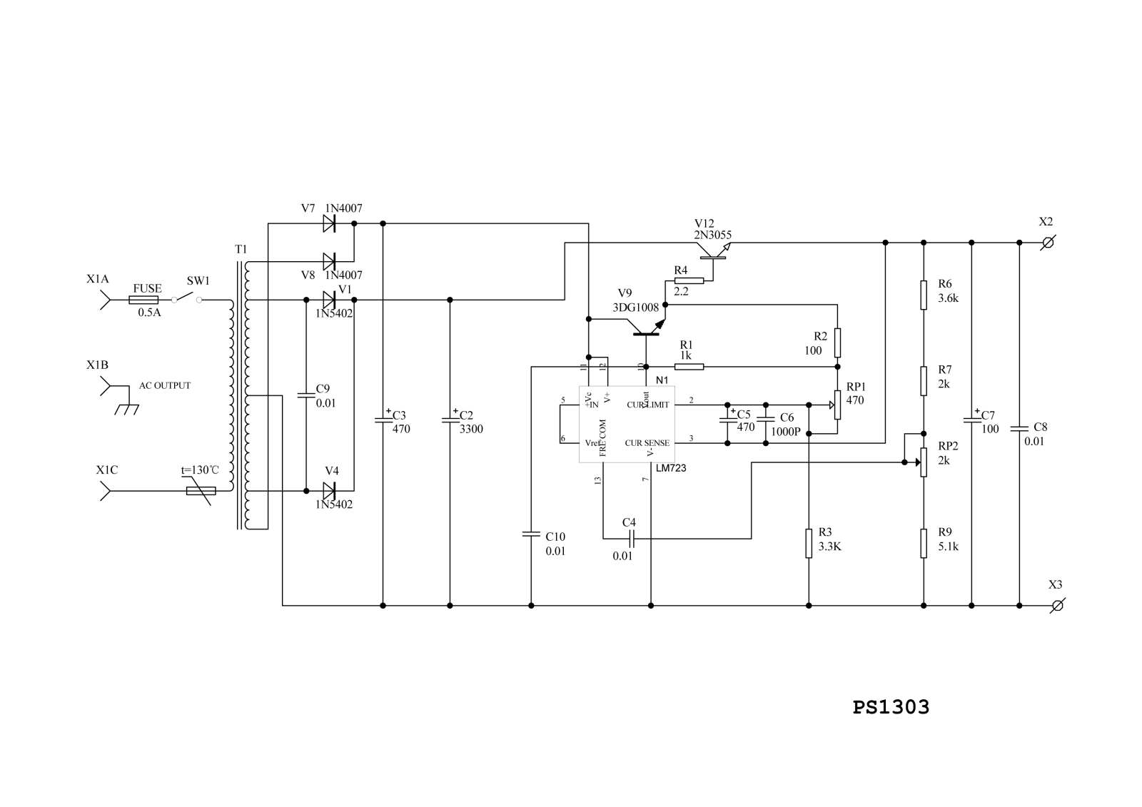 ProPower PS1303 Schematic diagram - ManualMachine.com