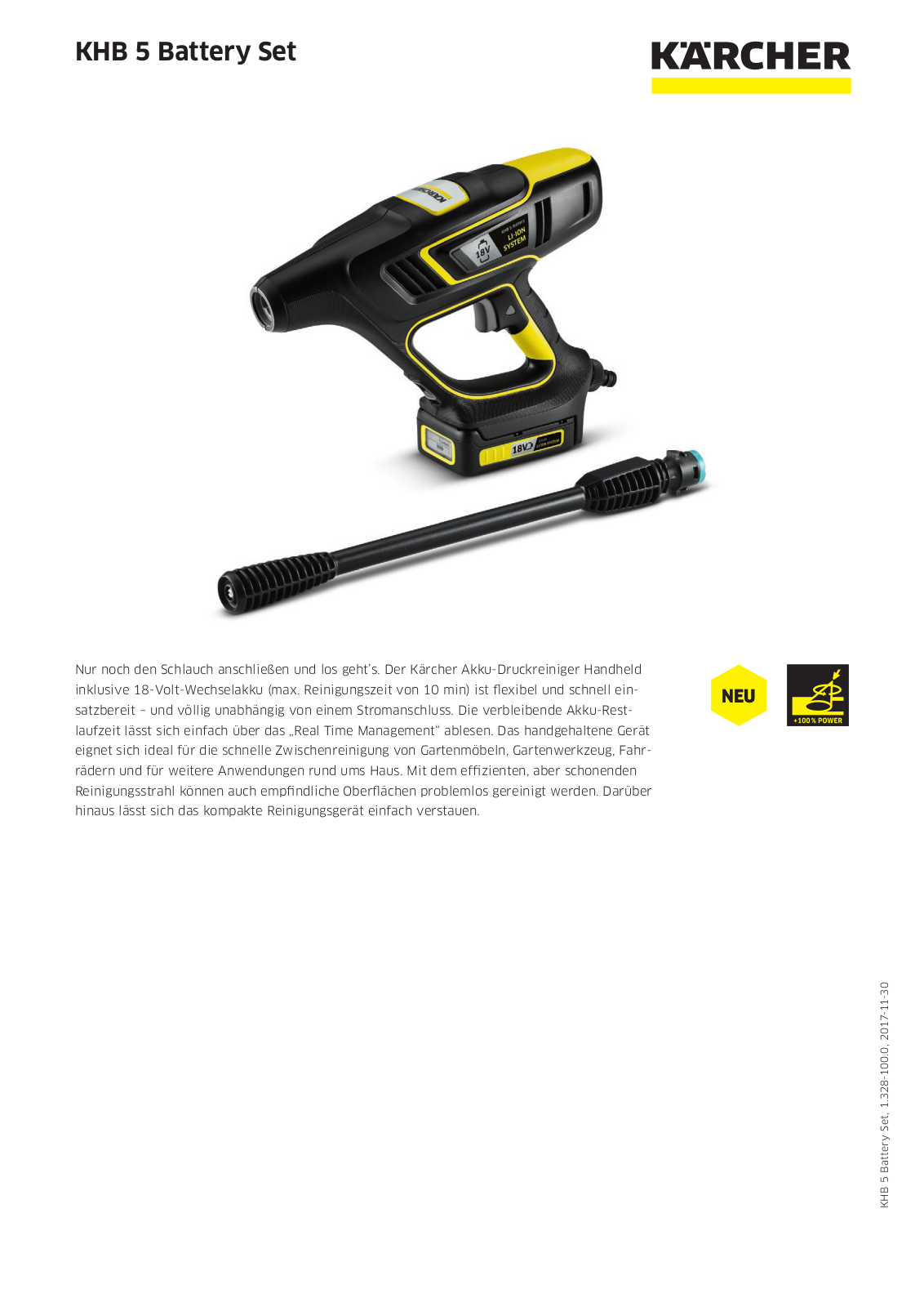 Kärcher KHB 5 Battery User Manual