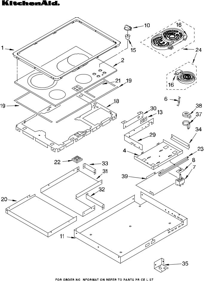 KitchenAid KECC507BWH2 Parts List