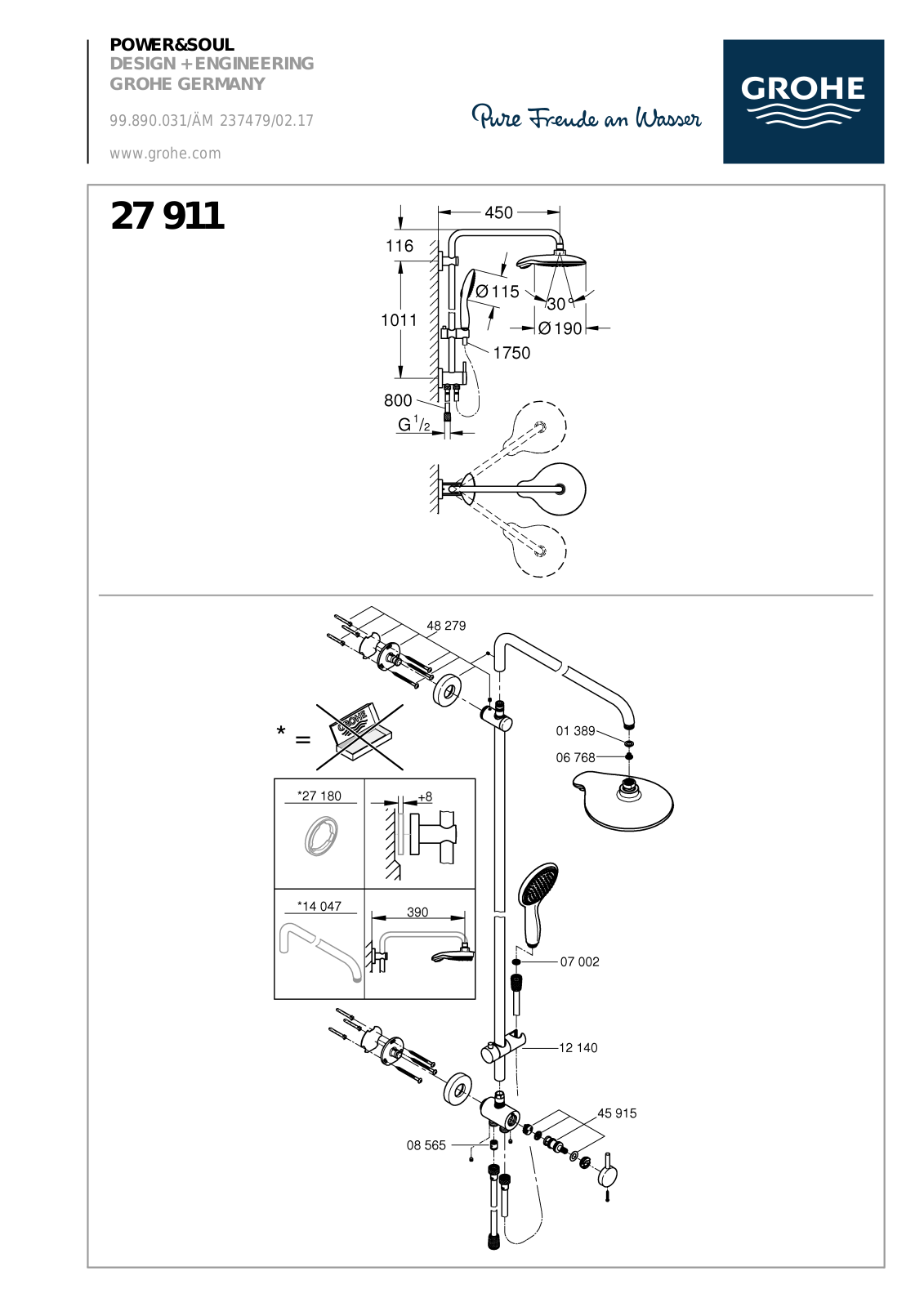 Grohe 27911000 Service Manual