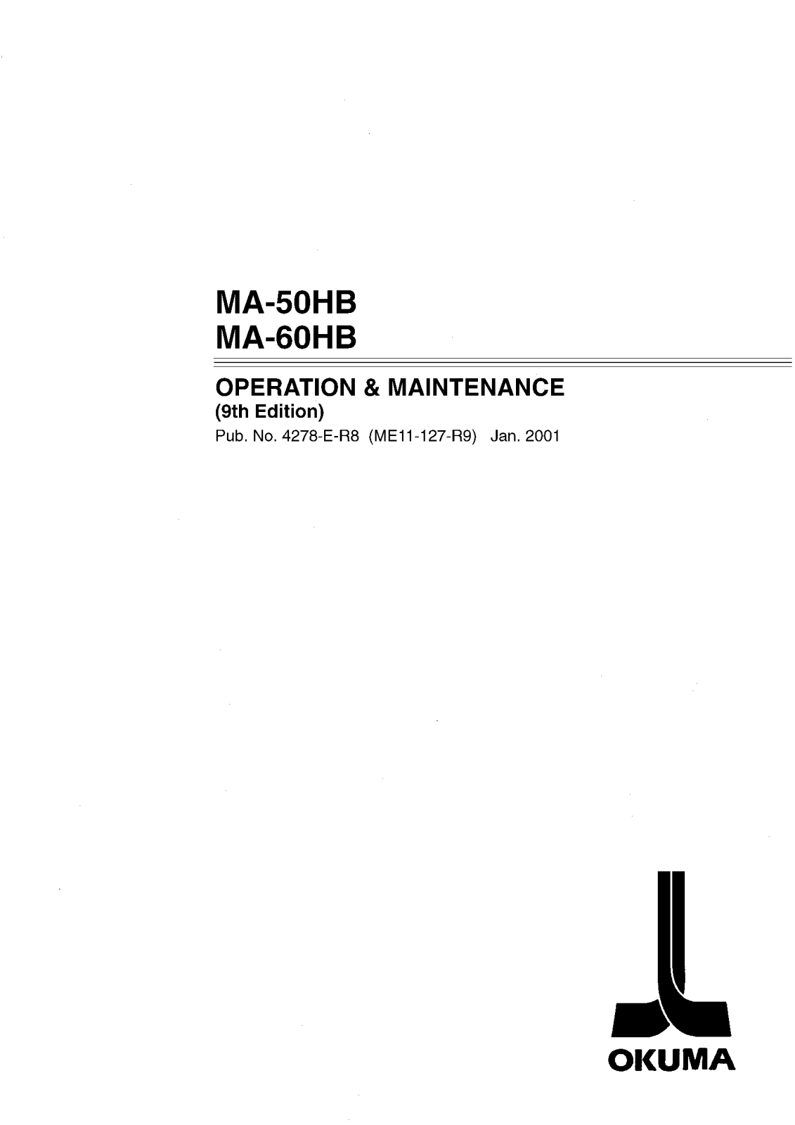 okuma MA-50-HB Maintenance Manual