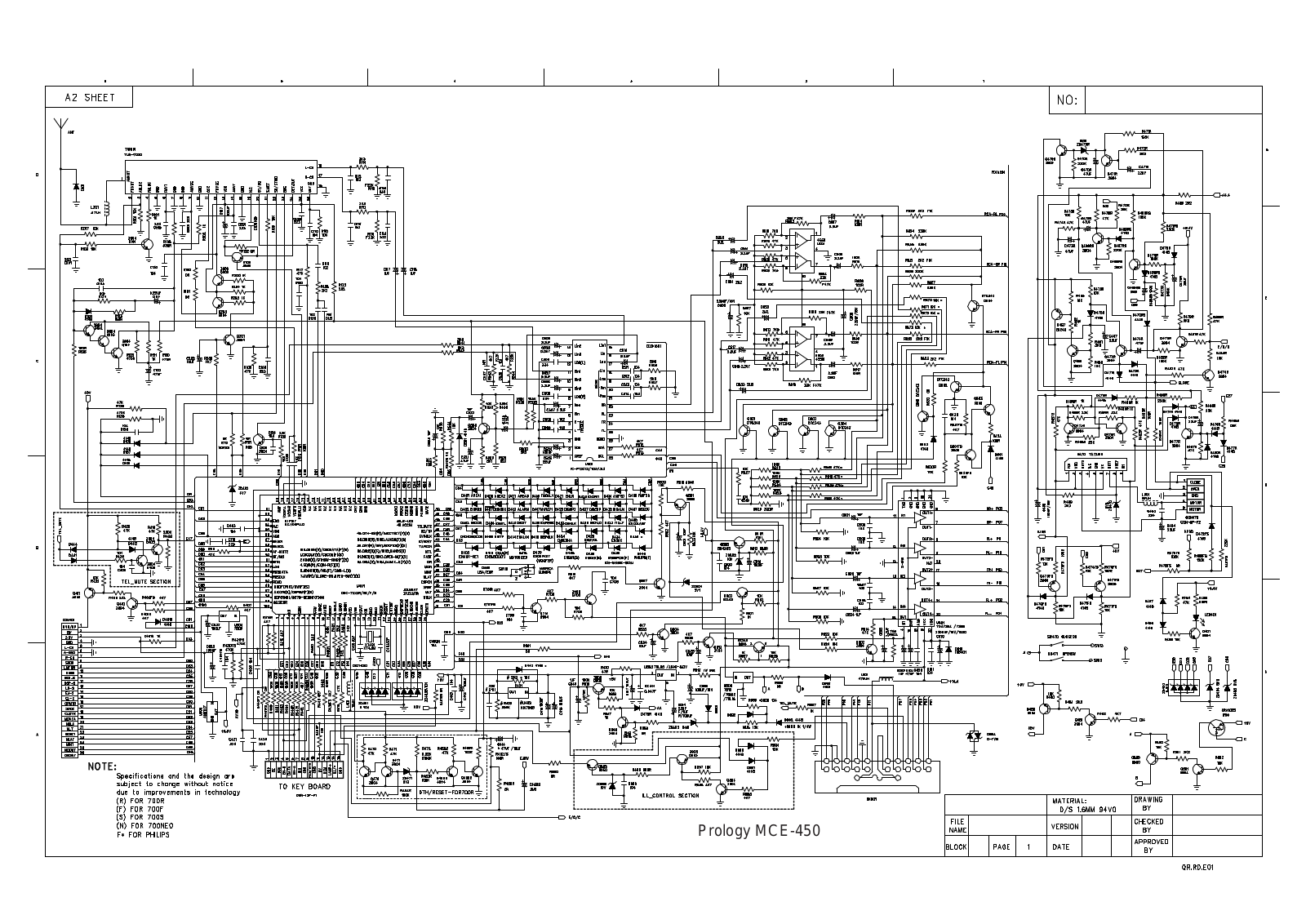 Prology MCE-450 Schematic