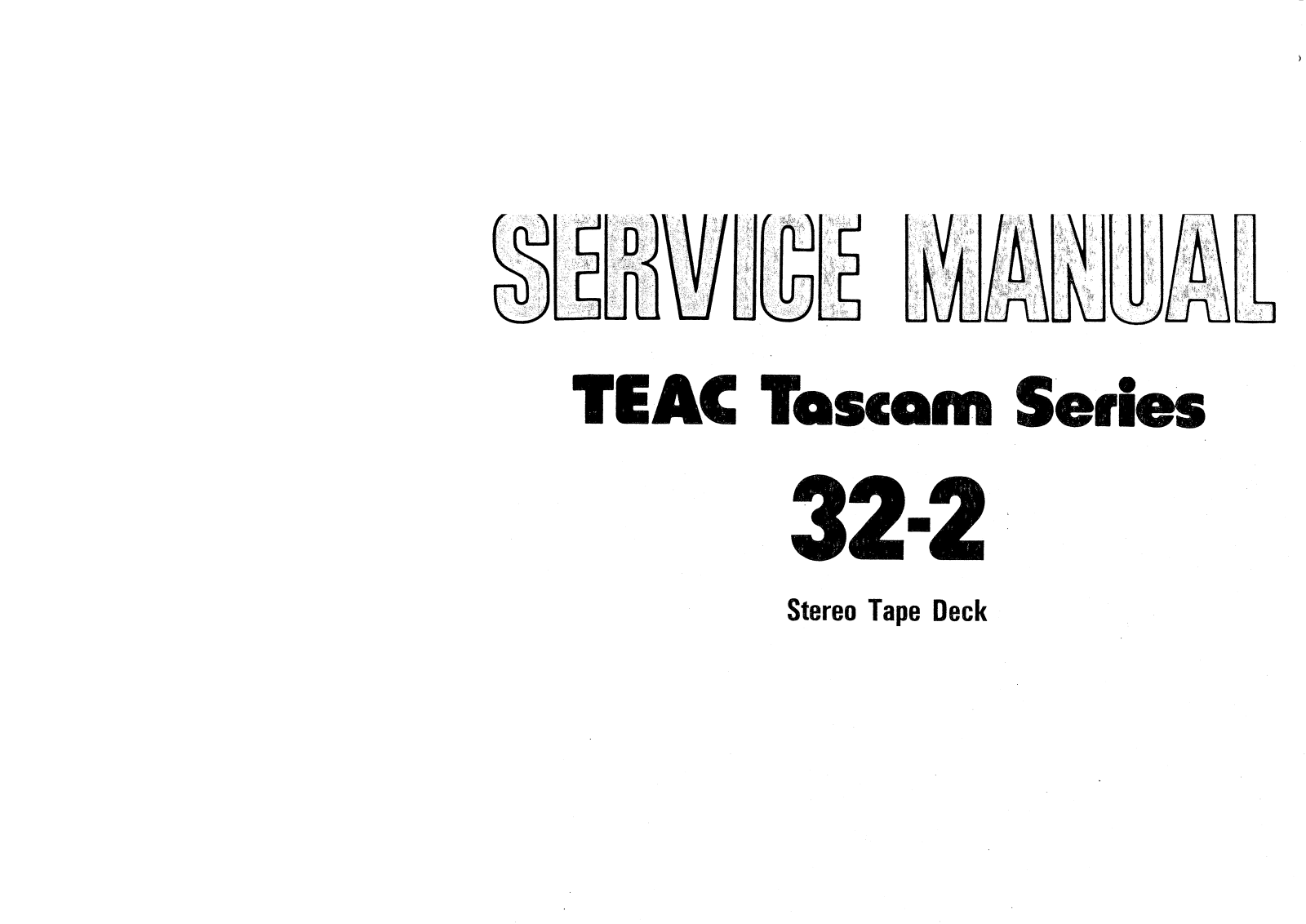 Tascam 32-2 Service manual