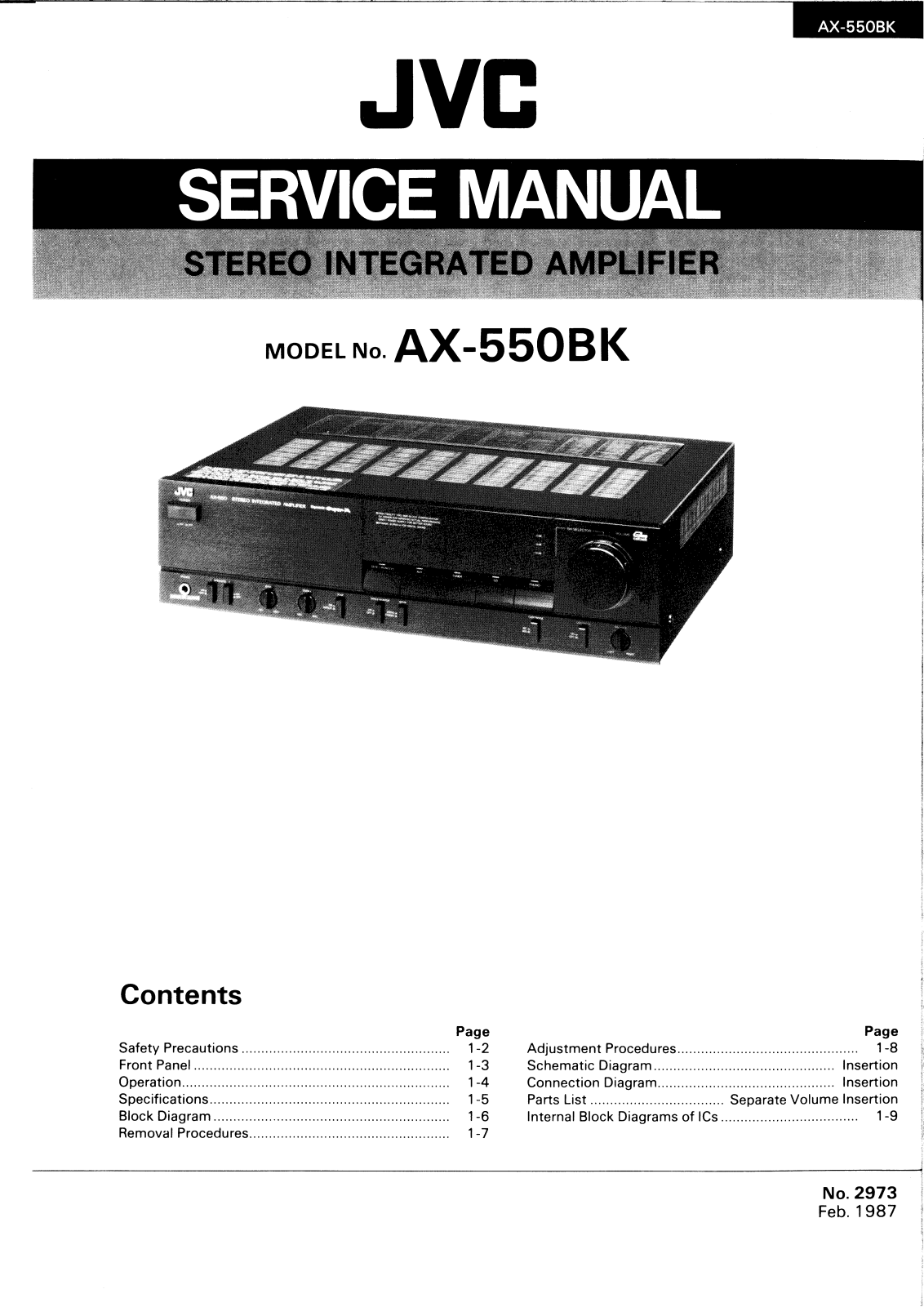 JVC AX-550-BK Service manual
