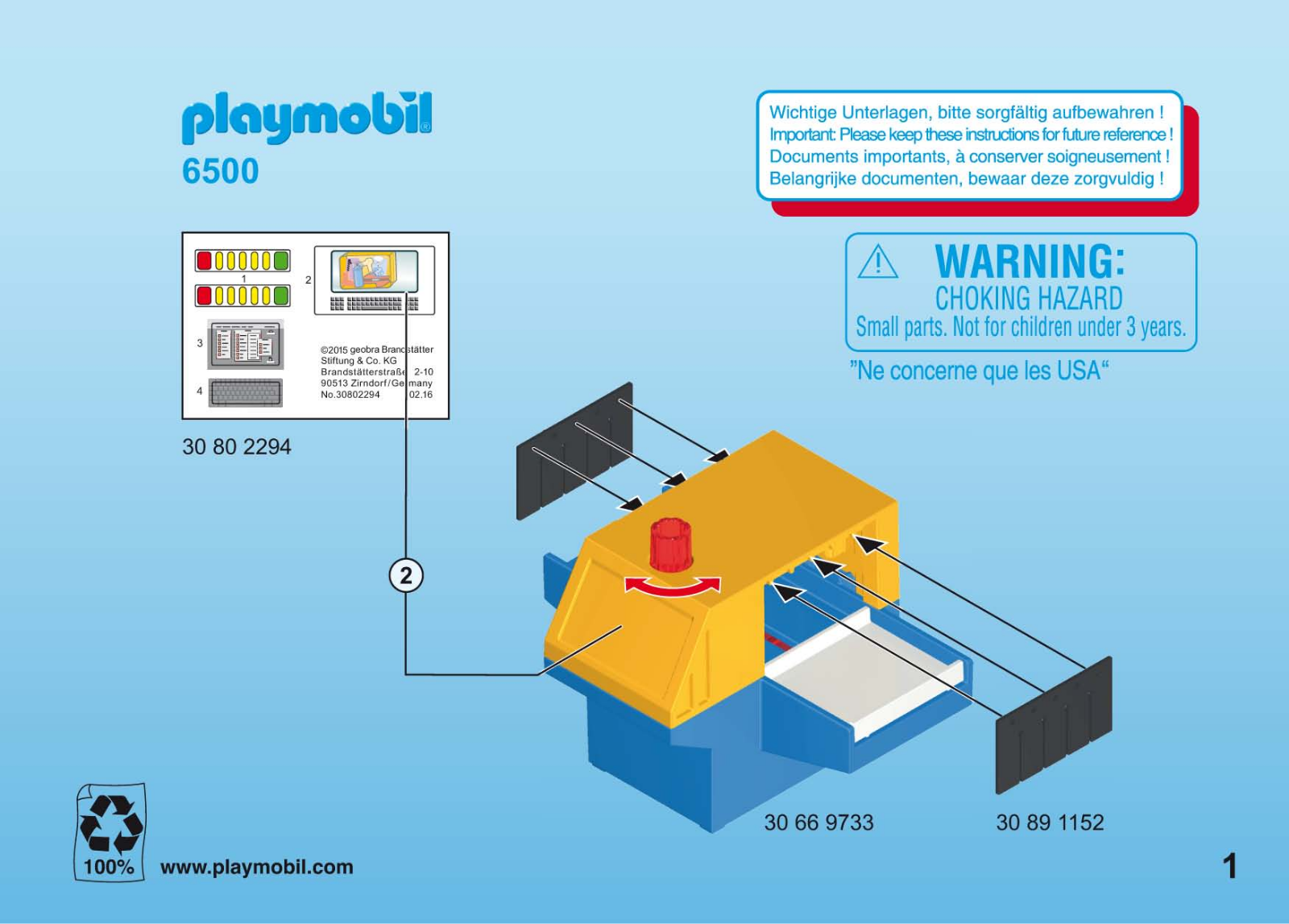 Playmobil 6500 Instructions