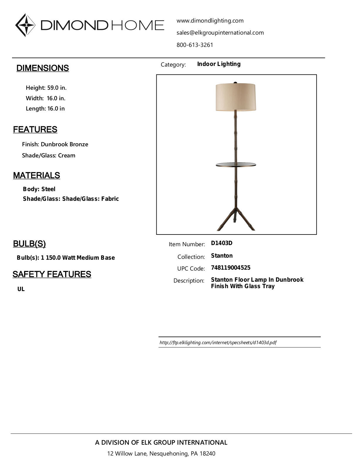 ELK Home D1403D User Manual