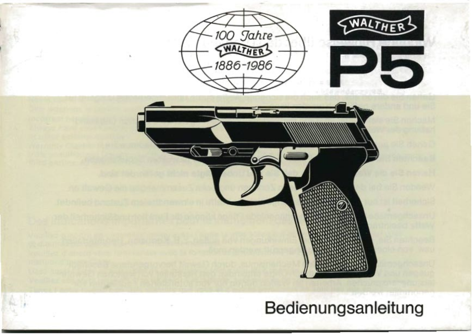 Walther P5 Instruction Manual