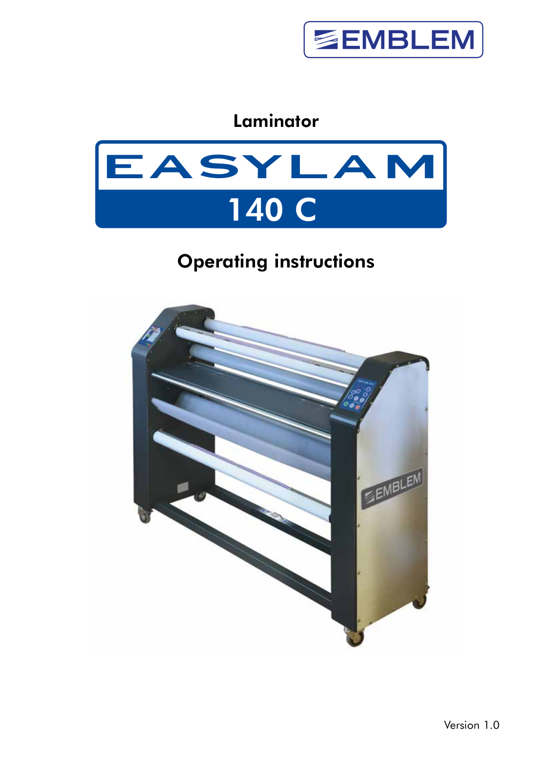 EMBLEM EASYLAM 140 C Operating Instructions Manual - ManualMachine.com
