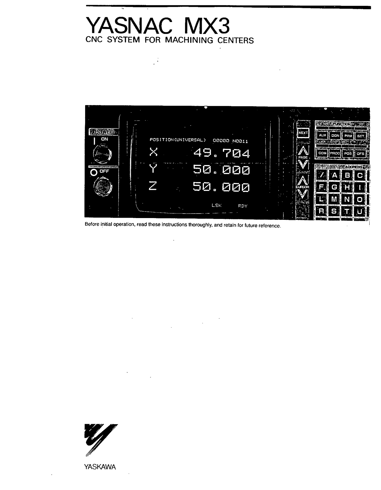 YASNAC MX3 User Manual - ManualMachine.com