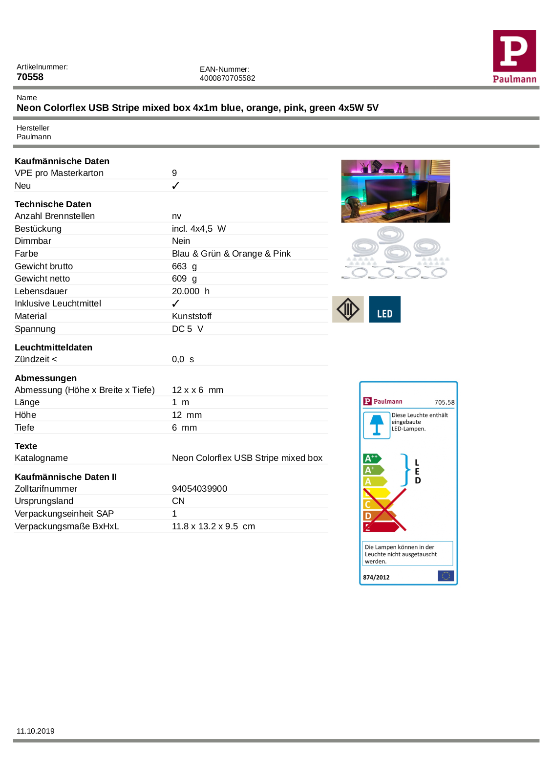 PAULMANN PLM 70558 Datasheet - ManualMachine.com