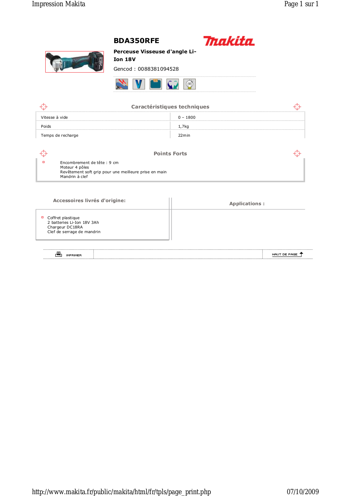 Makita BDA350RFE User Manual