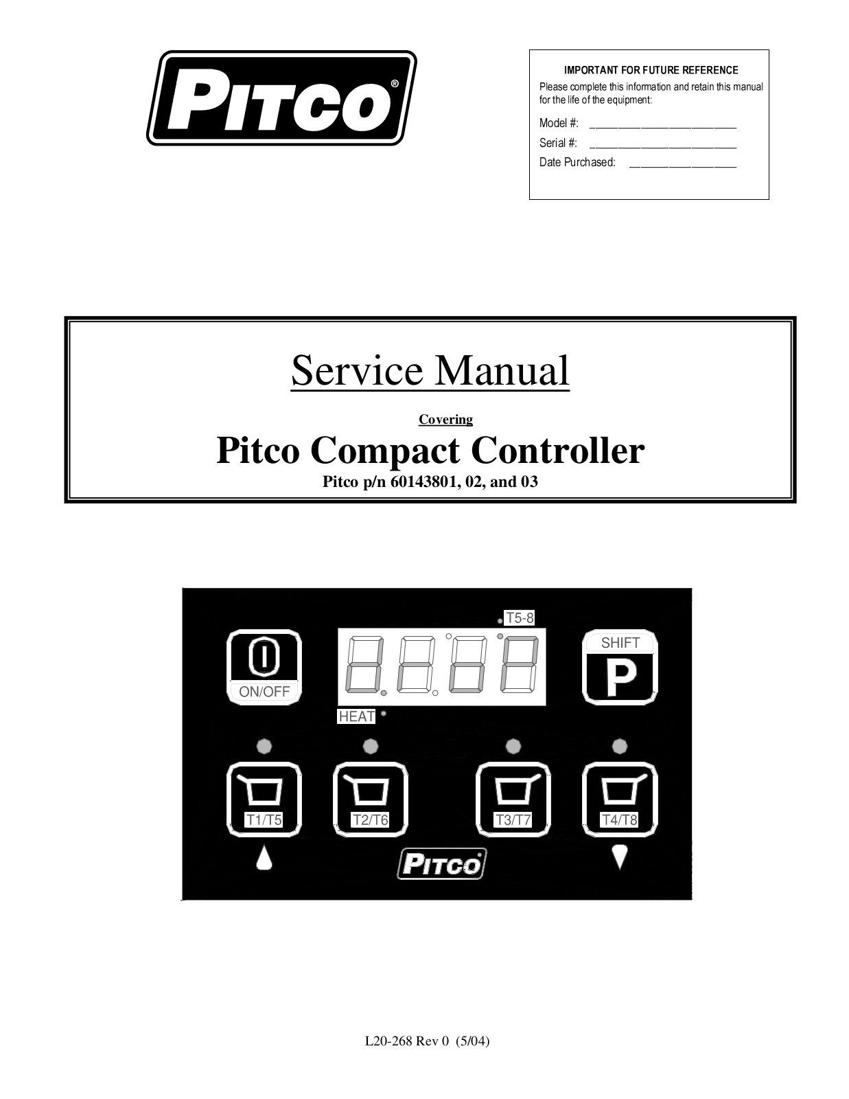 Pitco E12 Service Manual