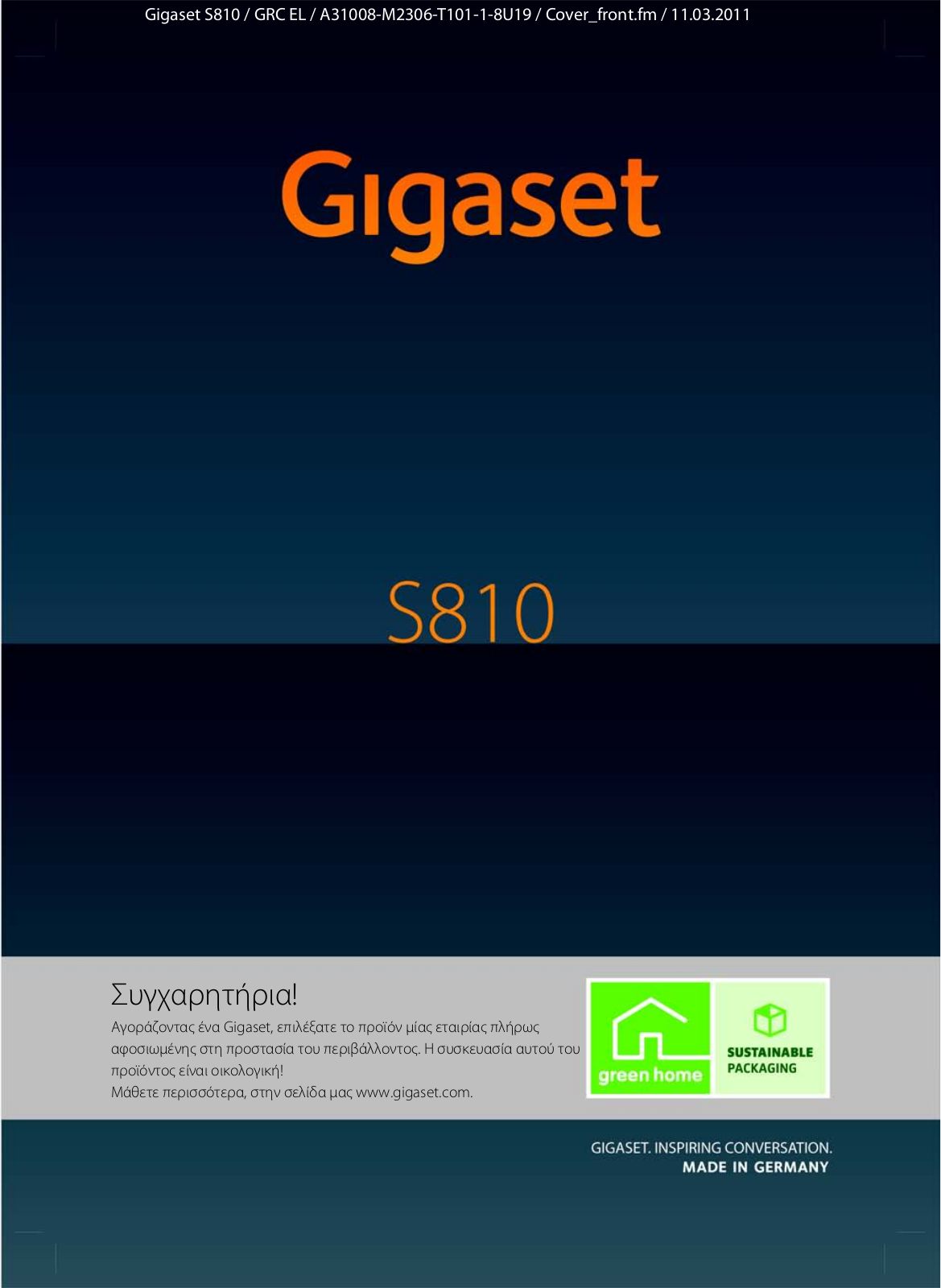 Siemens GIGASET S810 User Manual