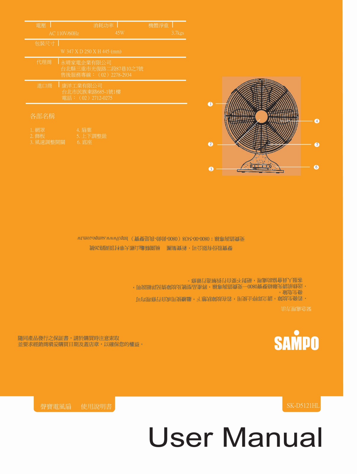 SAMPO SK-D5121HL User Manual