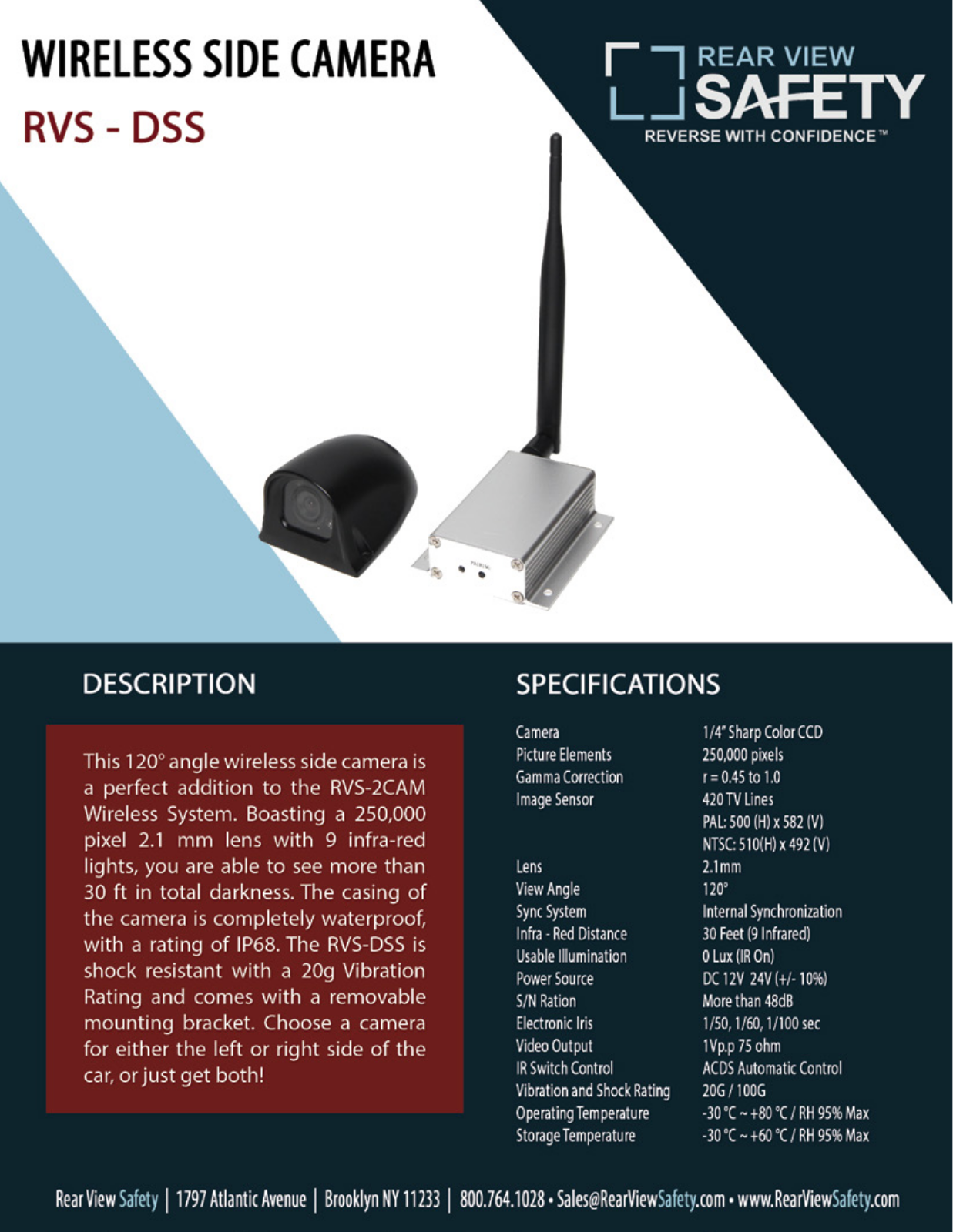 RVS Systems RVS-DSS-R, RVS-255, RVS-DSS-L, RVS-DSS Specsheet