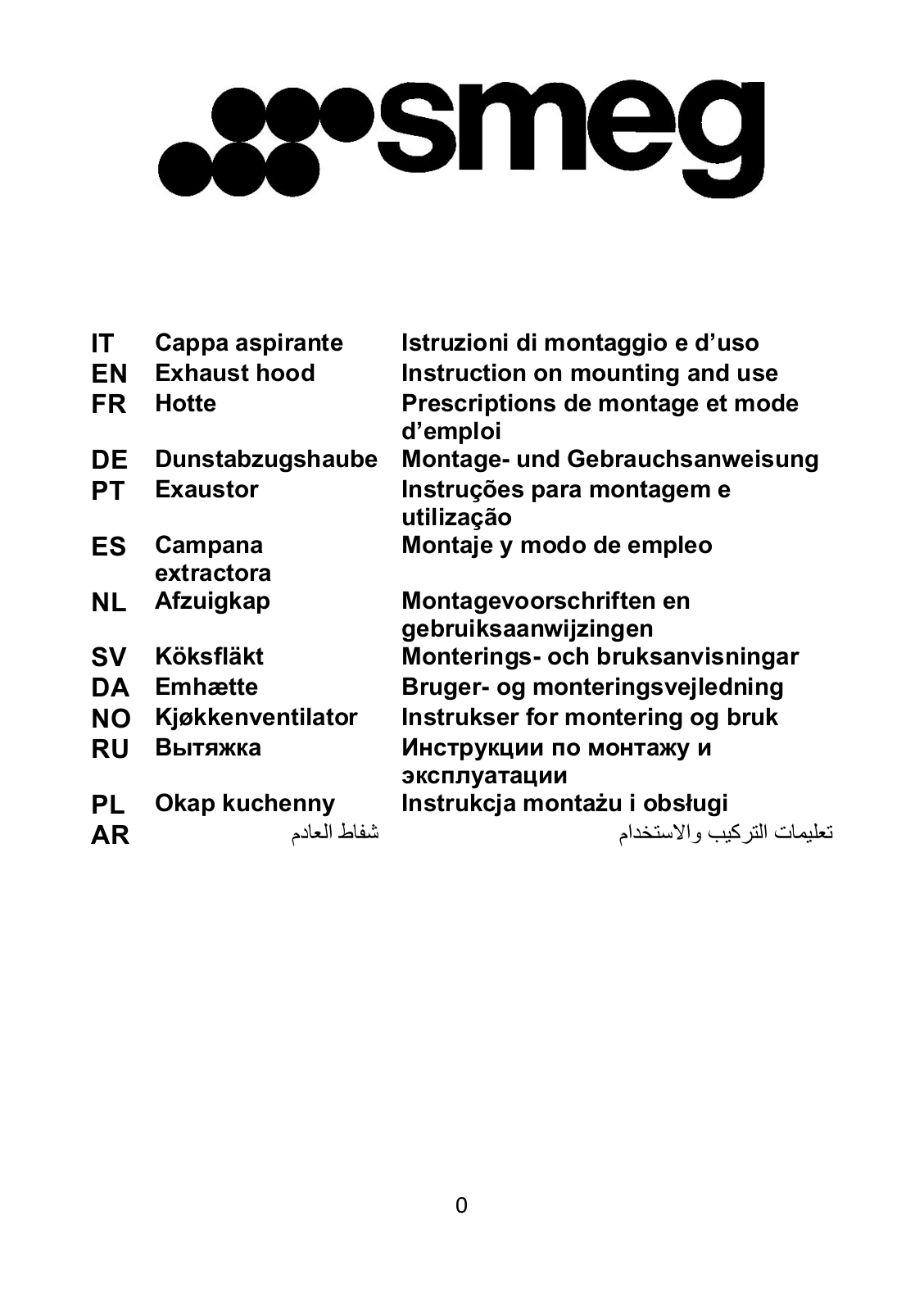 Smeg KBT900VE User manual