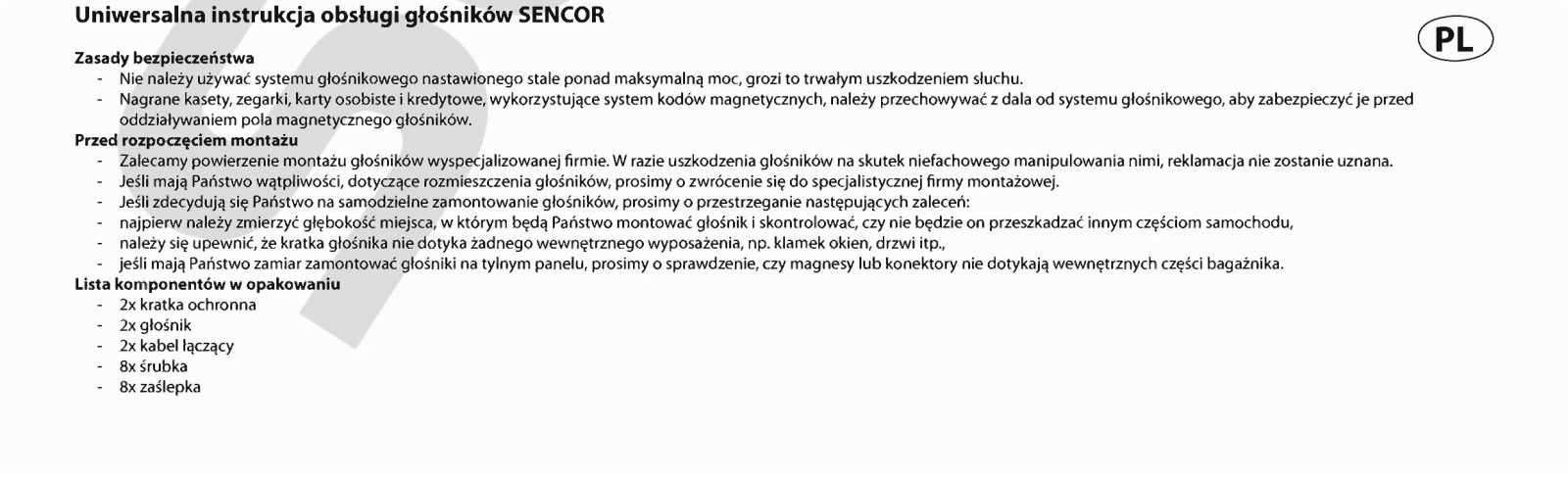 Sencor SCS AX1001 User Manual