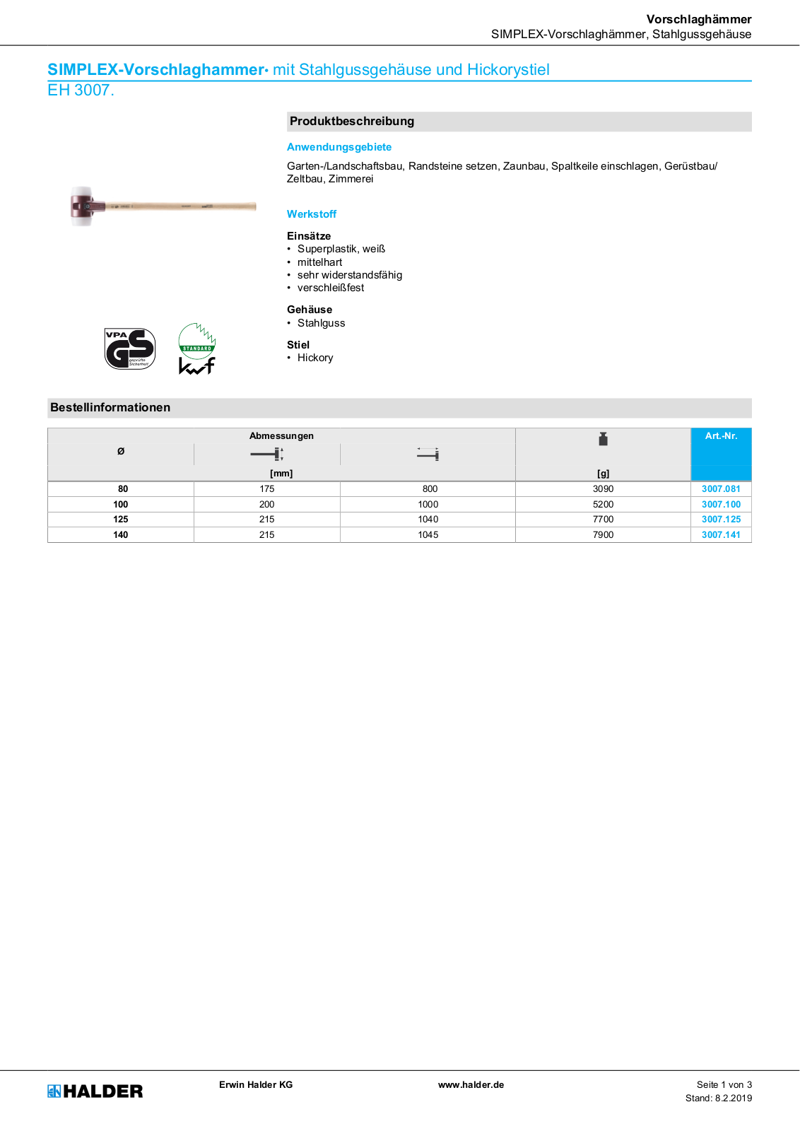 Simplex 3007.100 User Manual