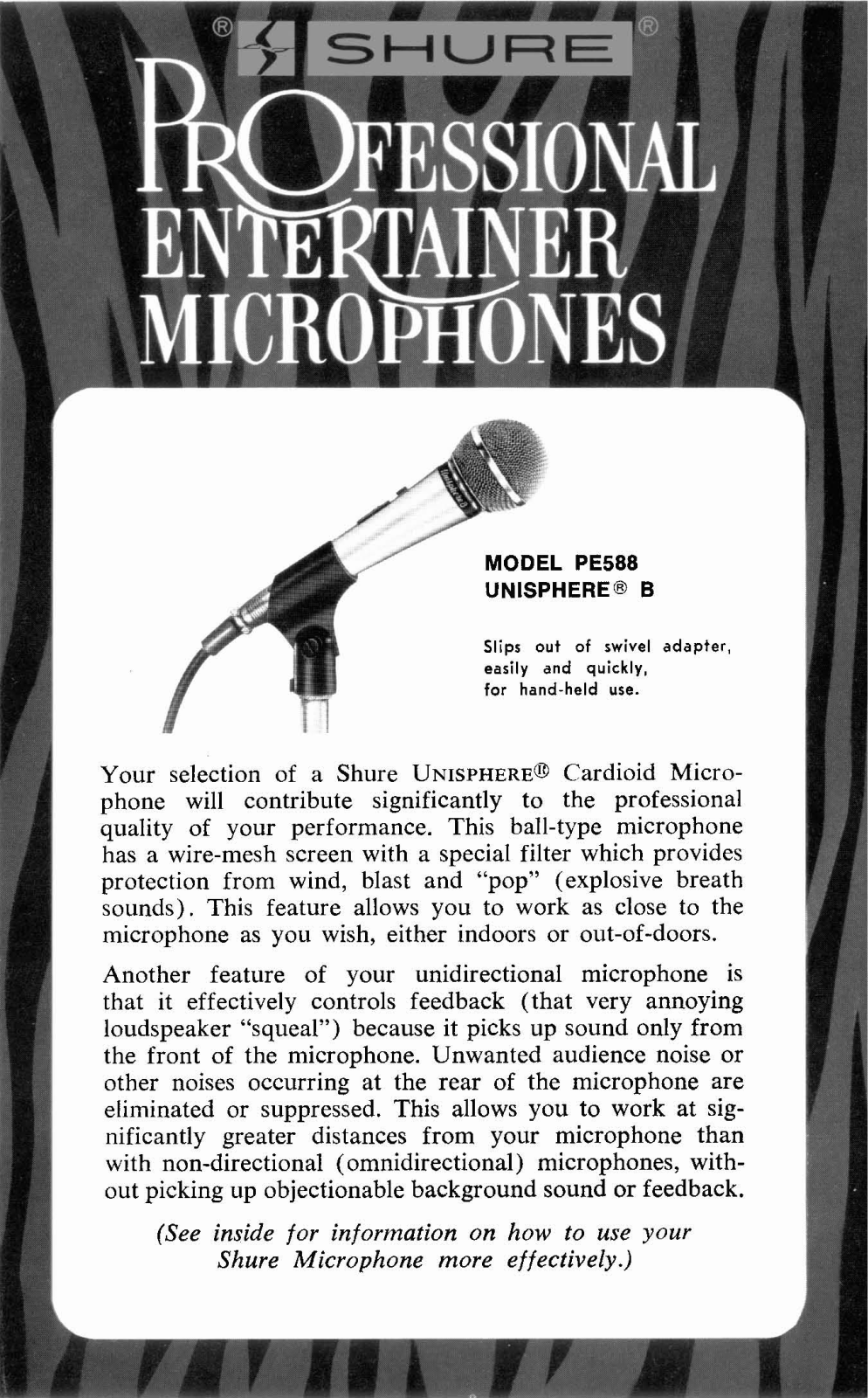 Shure PE588 User Guide - ManualMachine.com