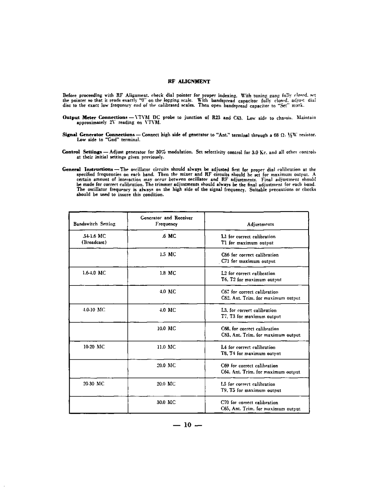 NATIONAL RADIO NC-190 User Manual (PAGE 10)