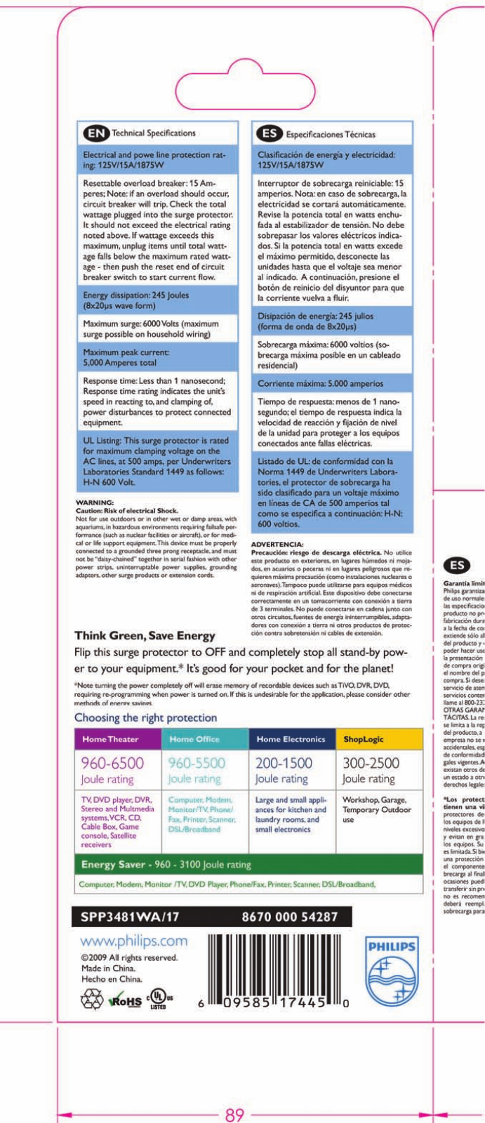 Philips SPP3481WA User Manual