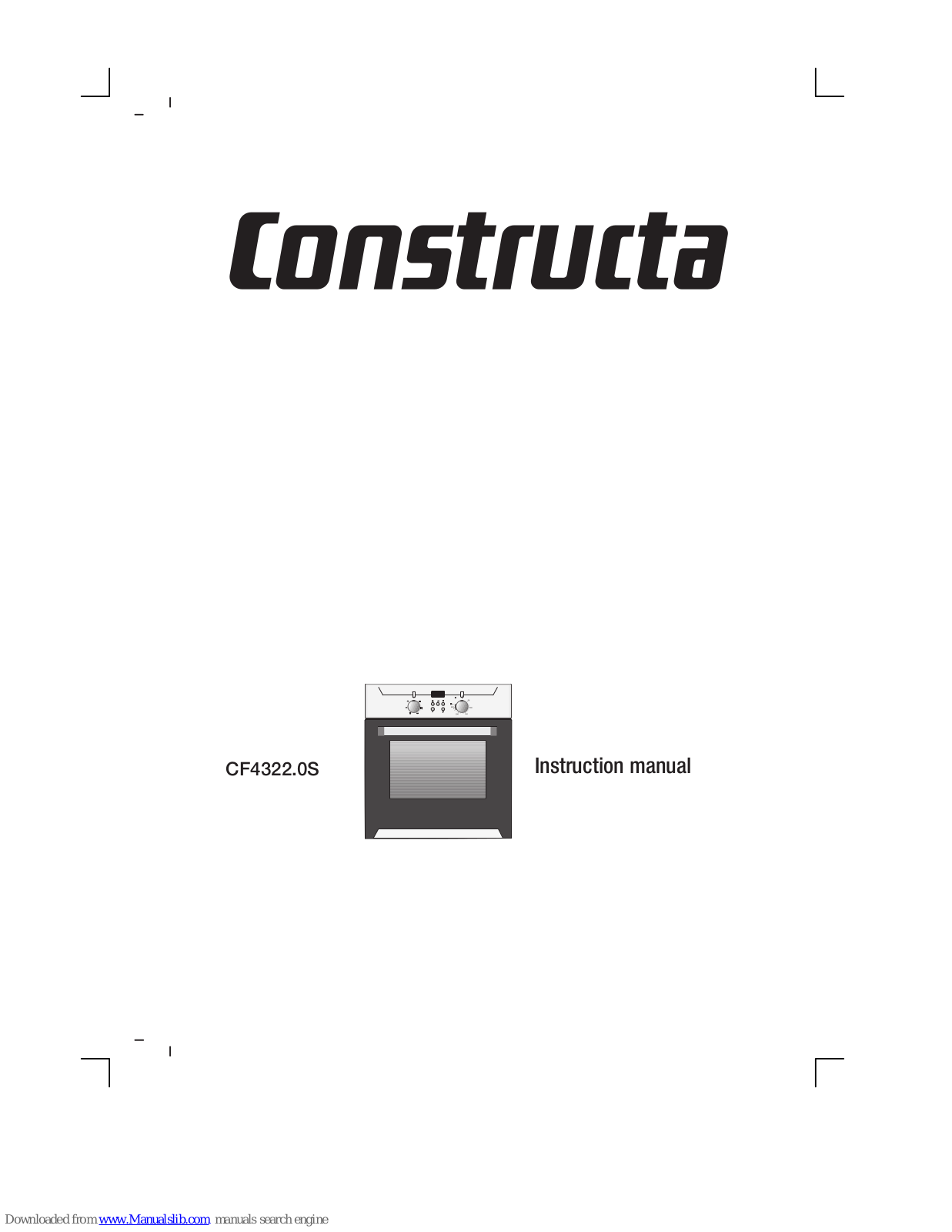 CONSTRUCTA CF4322.0S Instruction Manual