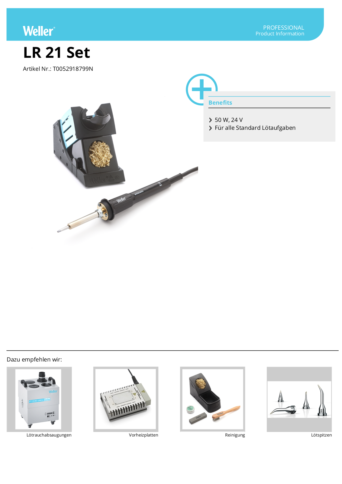 WELLER LR 21 SET Datasheet - ManualMachine.com