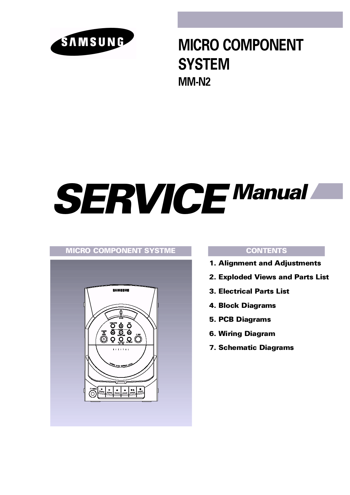 SAMSUNG MM-N2 Service Manual