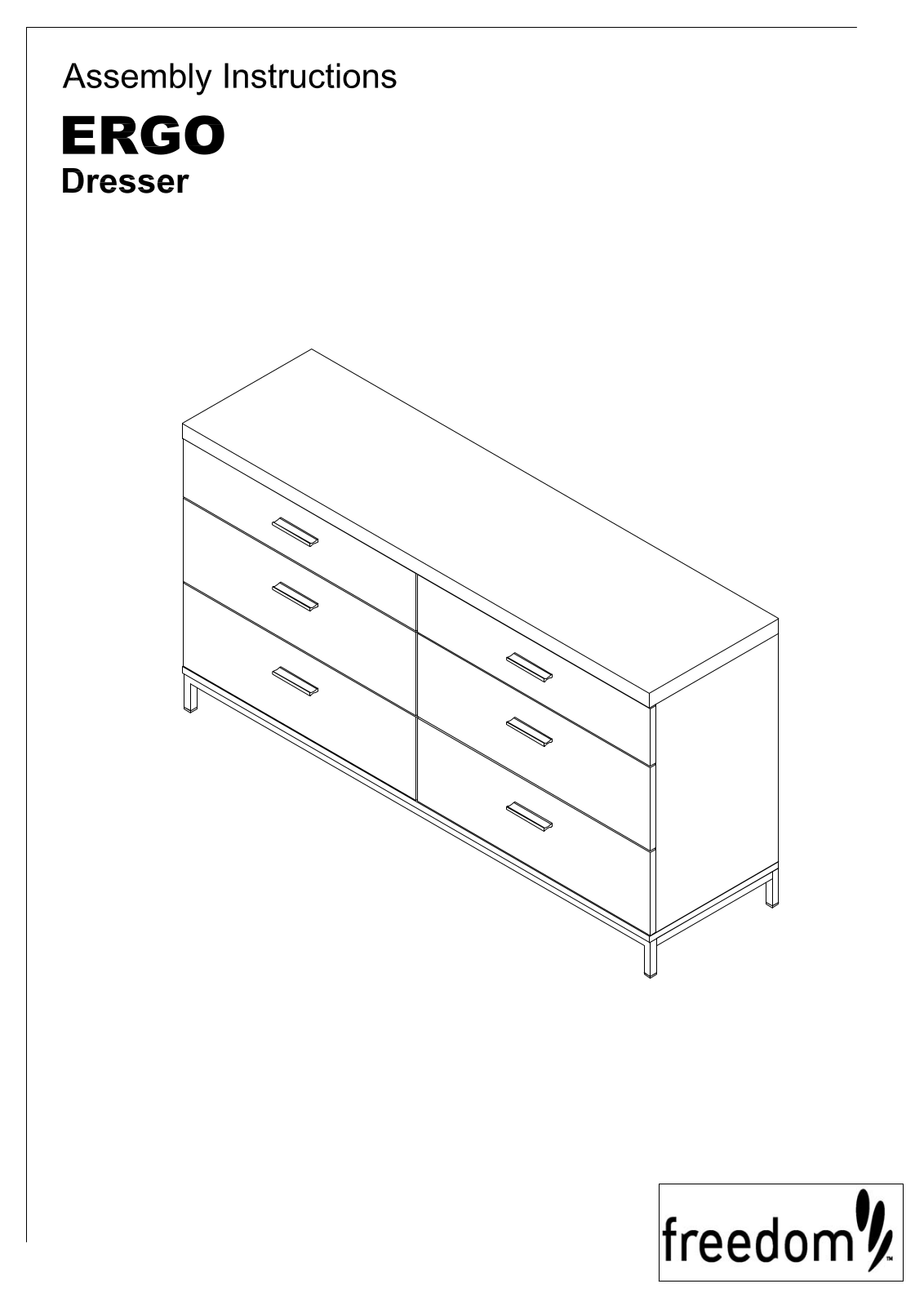 Freedom Ergo Dresser Assembly Instruction