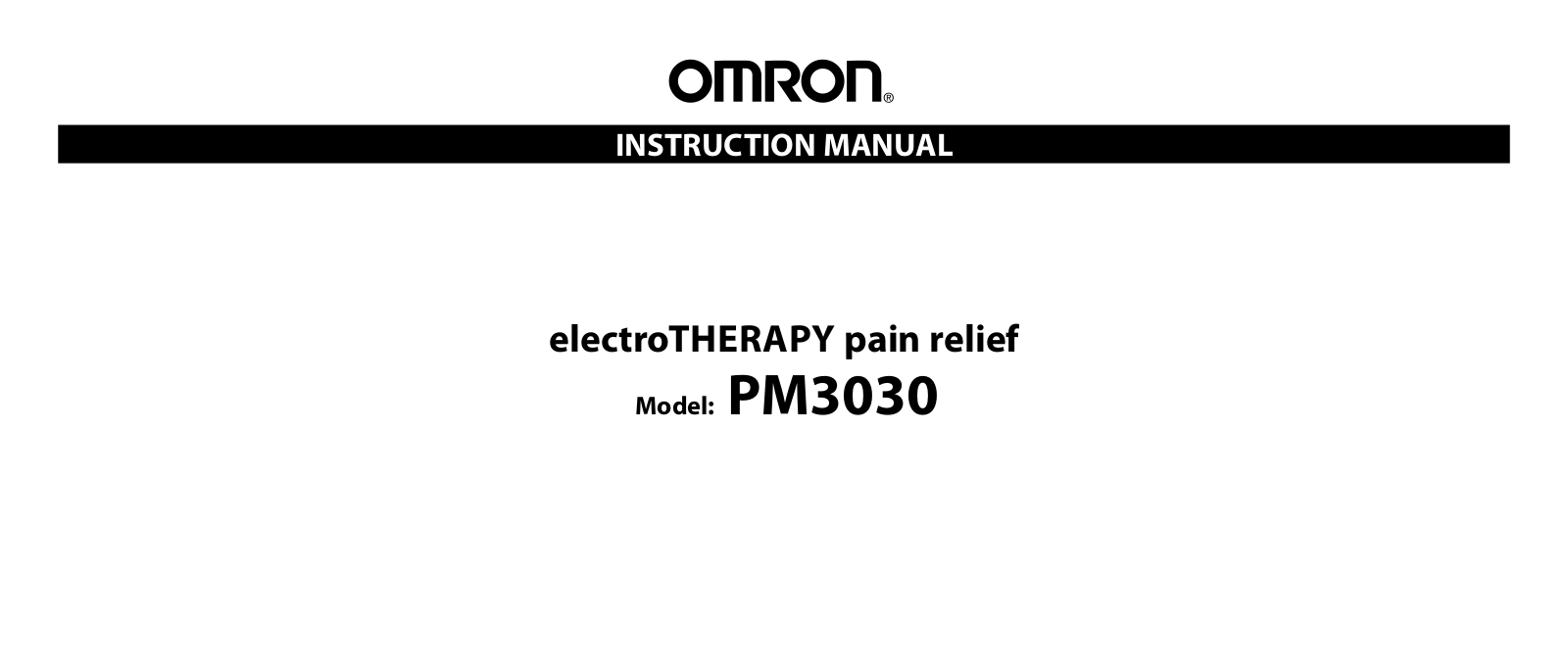 Omron PM3030 Owner's Manual