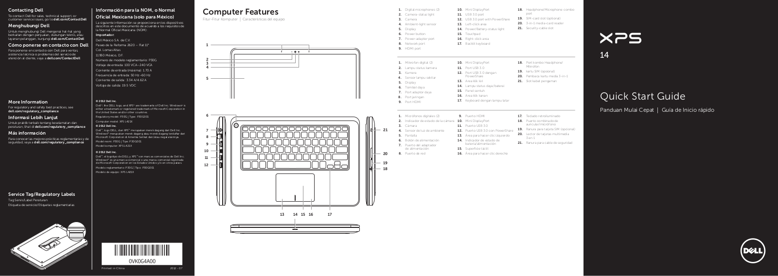 Dell XPS 14 L421X User Manual