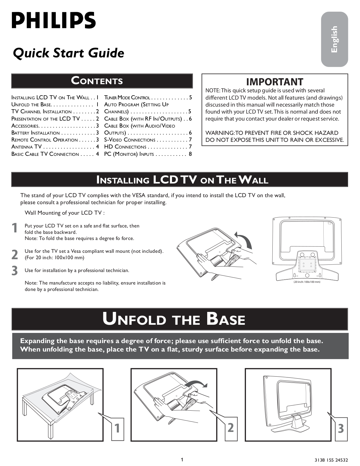 Philips Wall Mounting User Manual