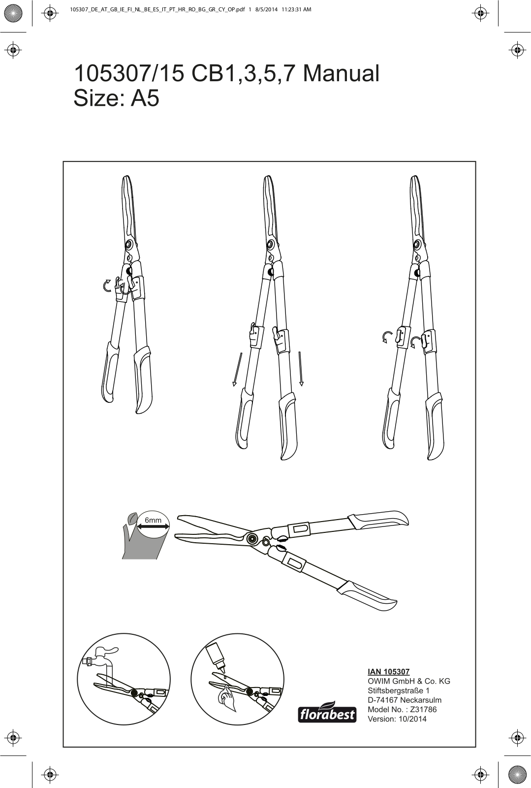 Florabest Z31786 User Manual