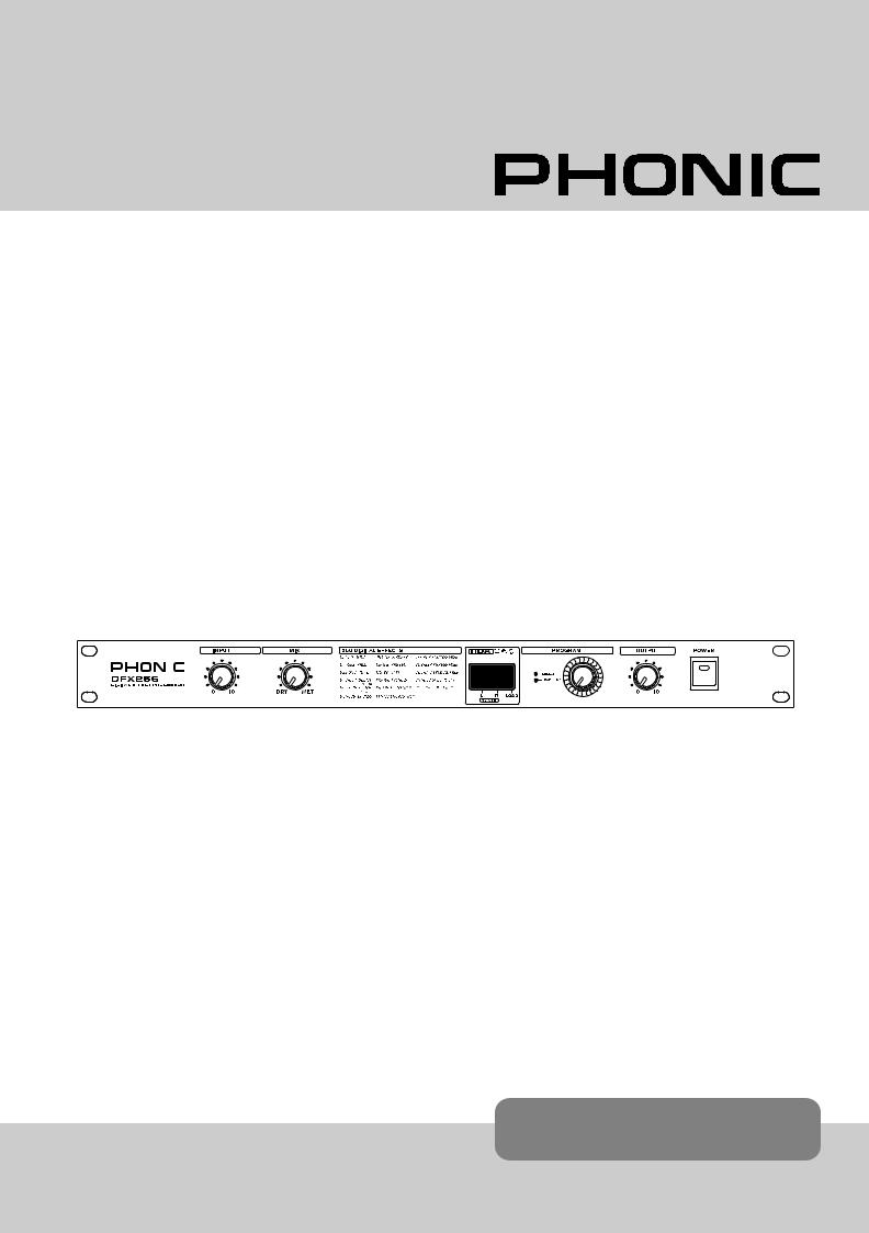 Phonic DFX256 User’s Manual