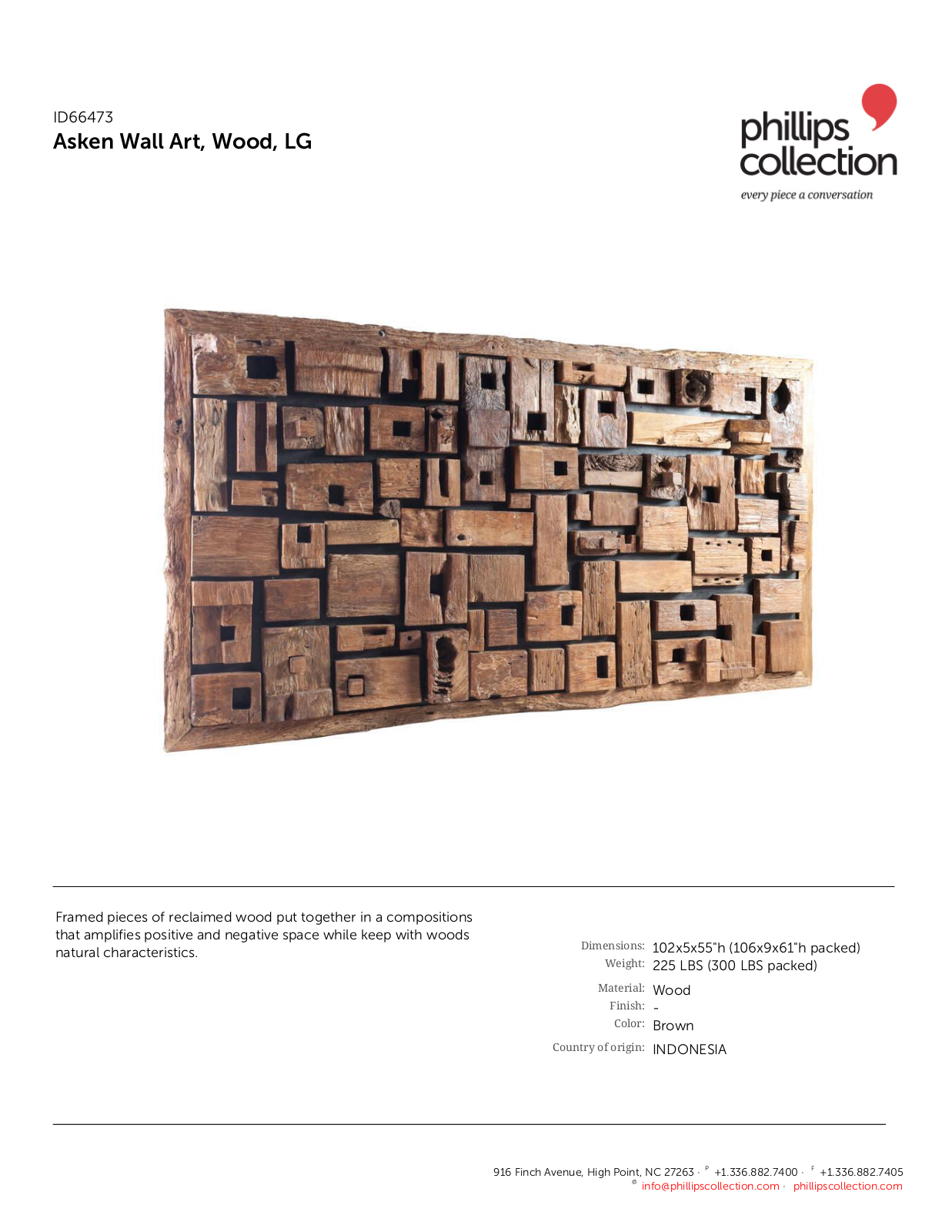 Phillips Collection TPC10444 Specifications - ManualMachine.com