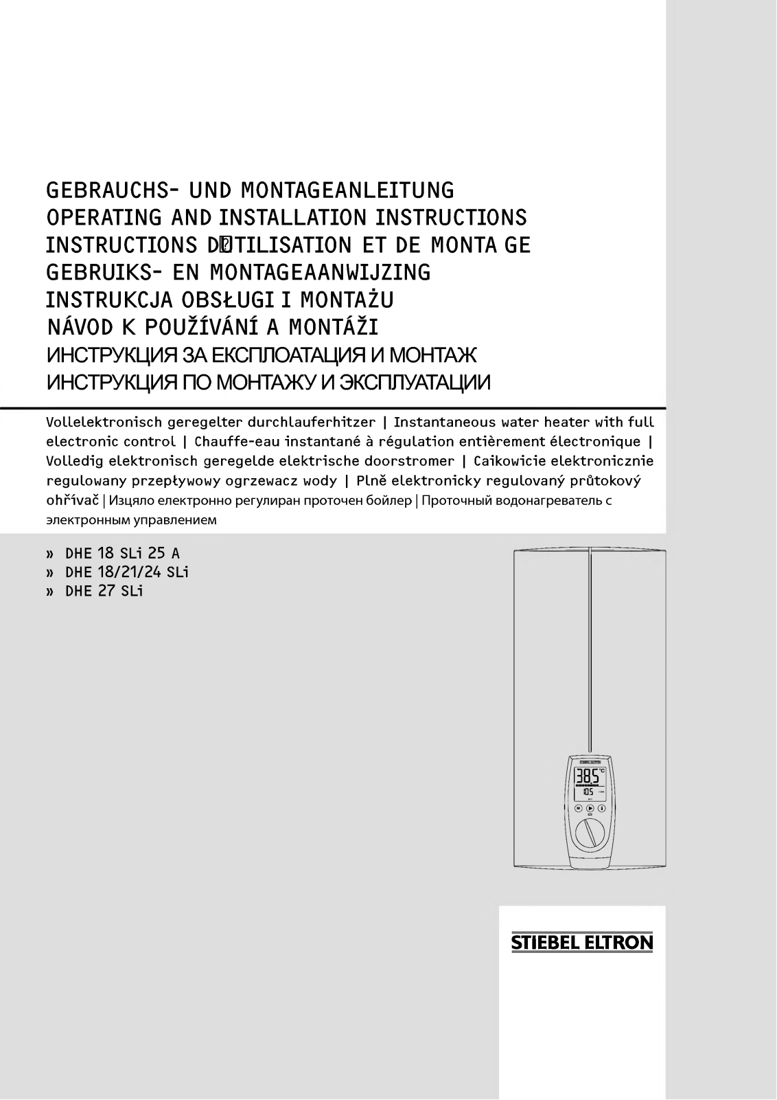 Stiebel Eltron DHE 18, DHE21, DHE24 SLi User Manual