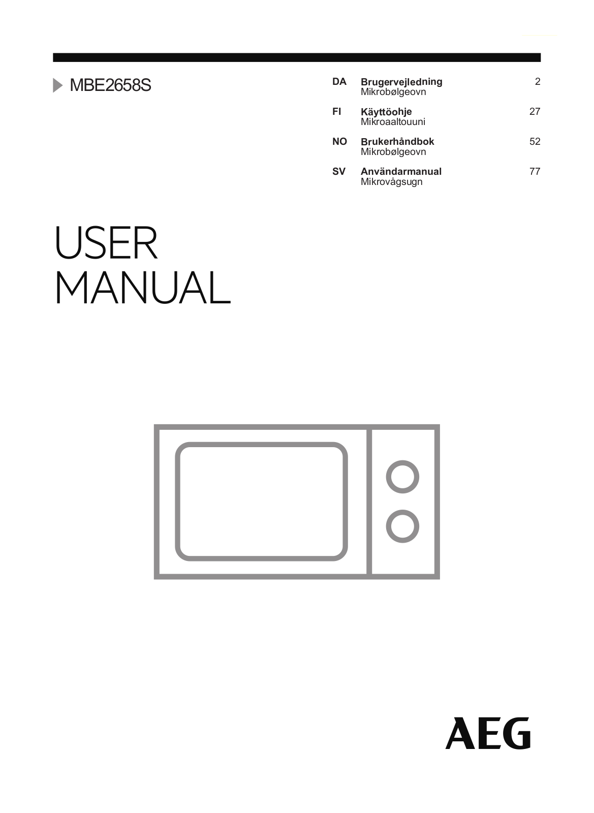 AEG MBE2658S User Manual