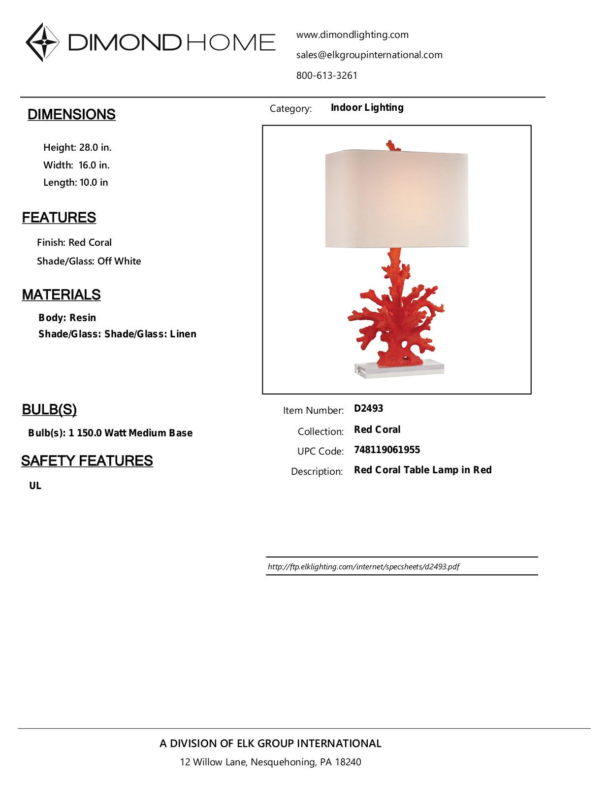 ELK Home D2493 User Manual