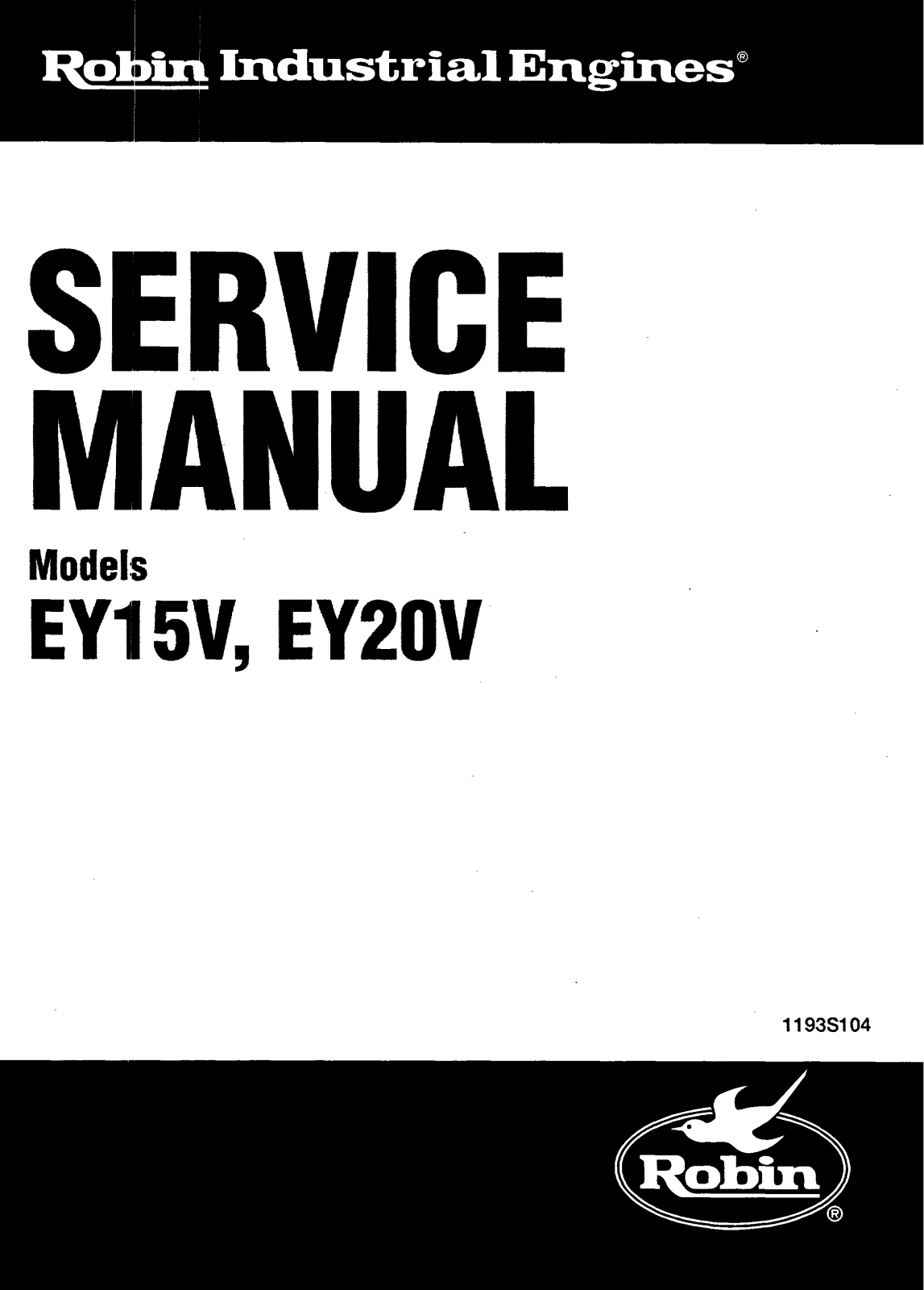 Subaru Robin Power Products EY15V, EY20V User Manual - ManualMachine.com