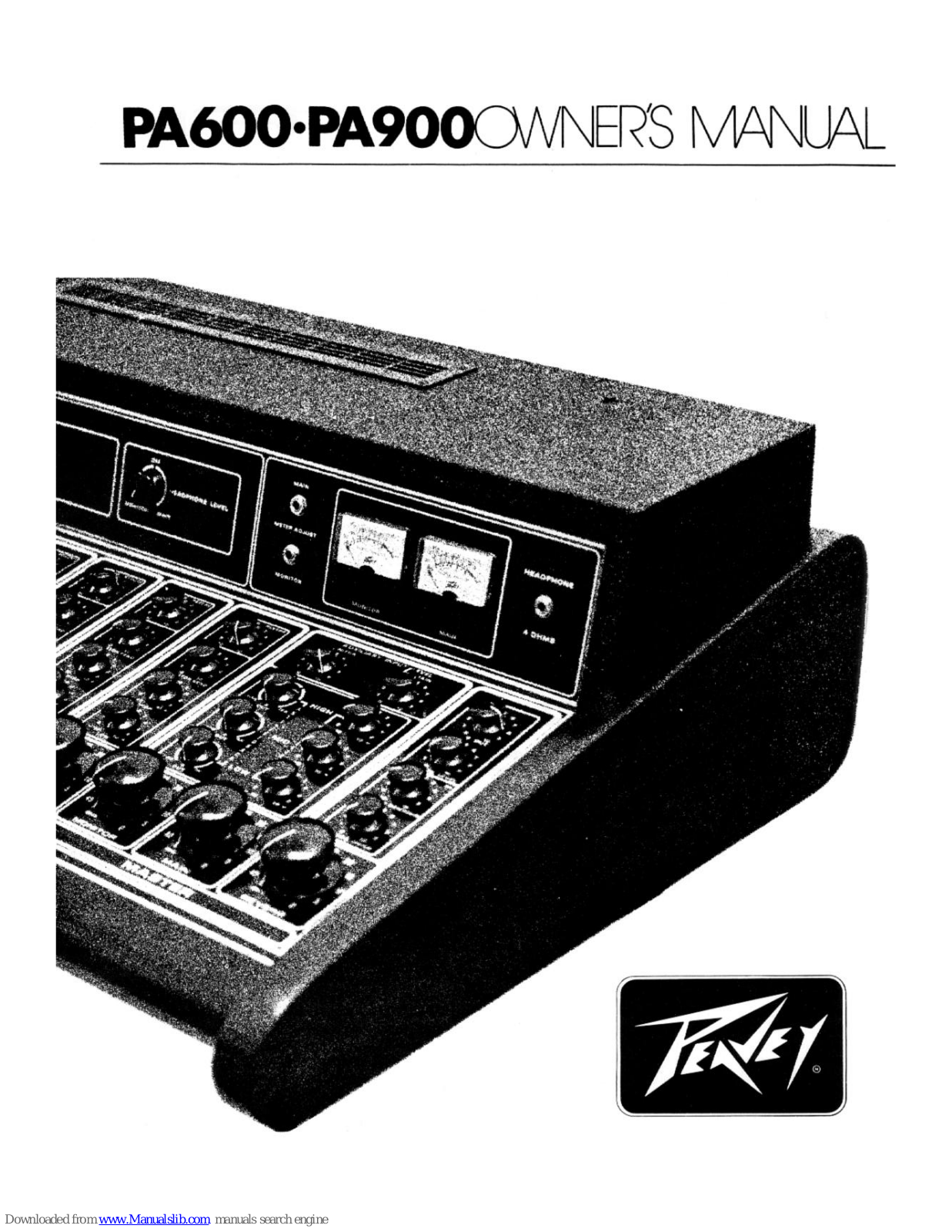 Peavey PA600, PA900 Owner's Manual