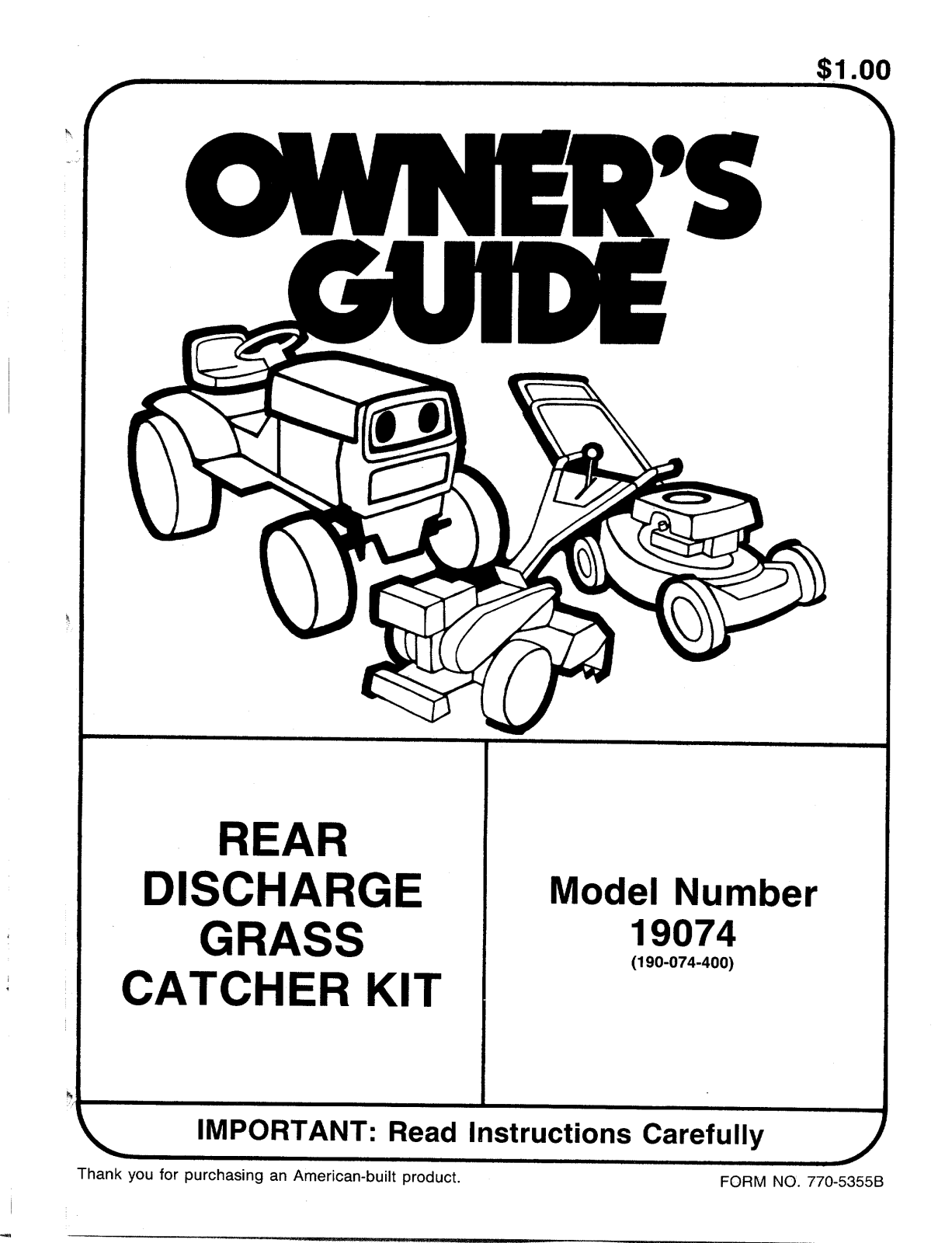 MTD 19074 User Manual