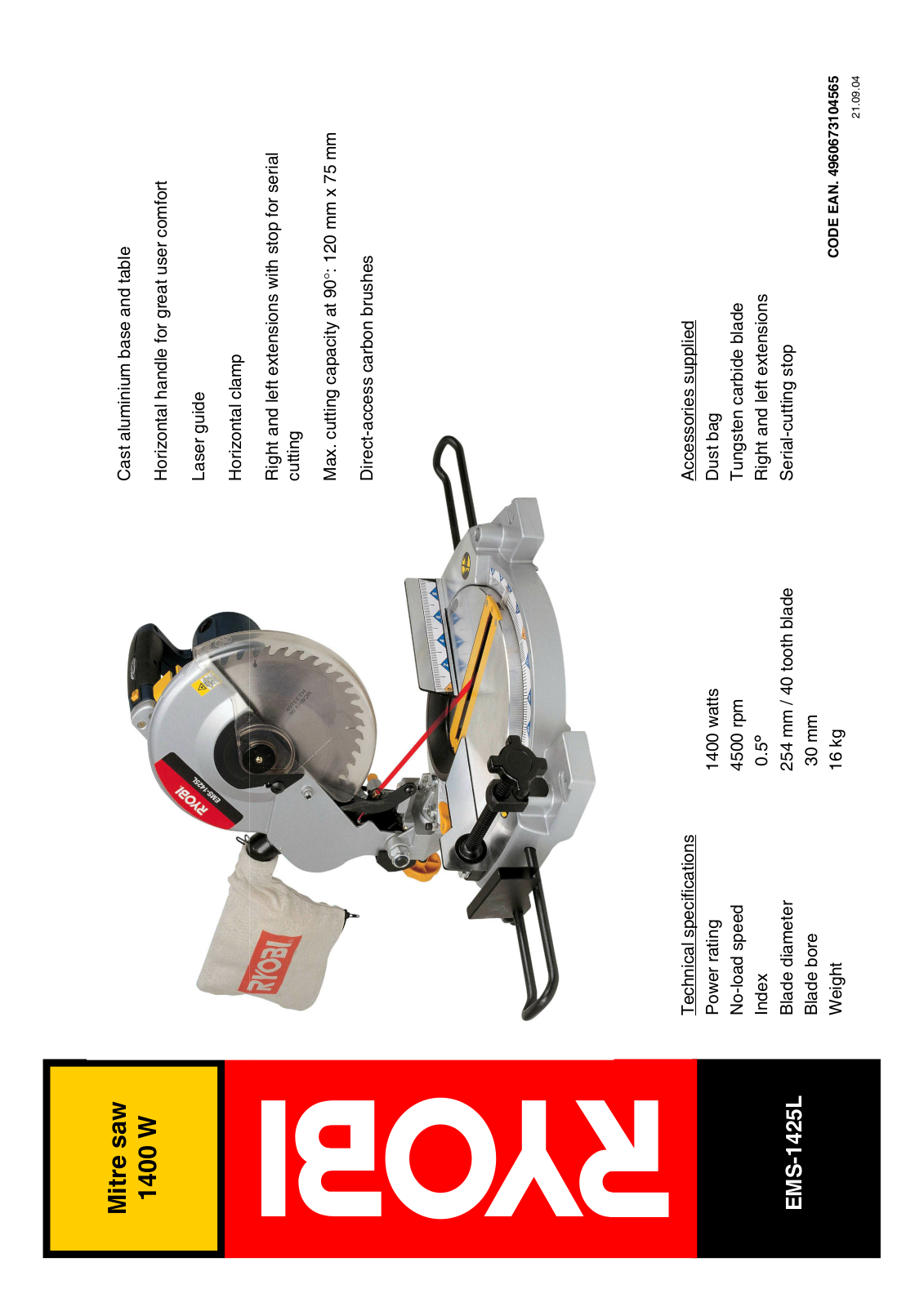 Ryobi EMS-1425L User Manual