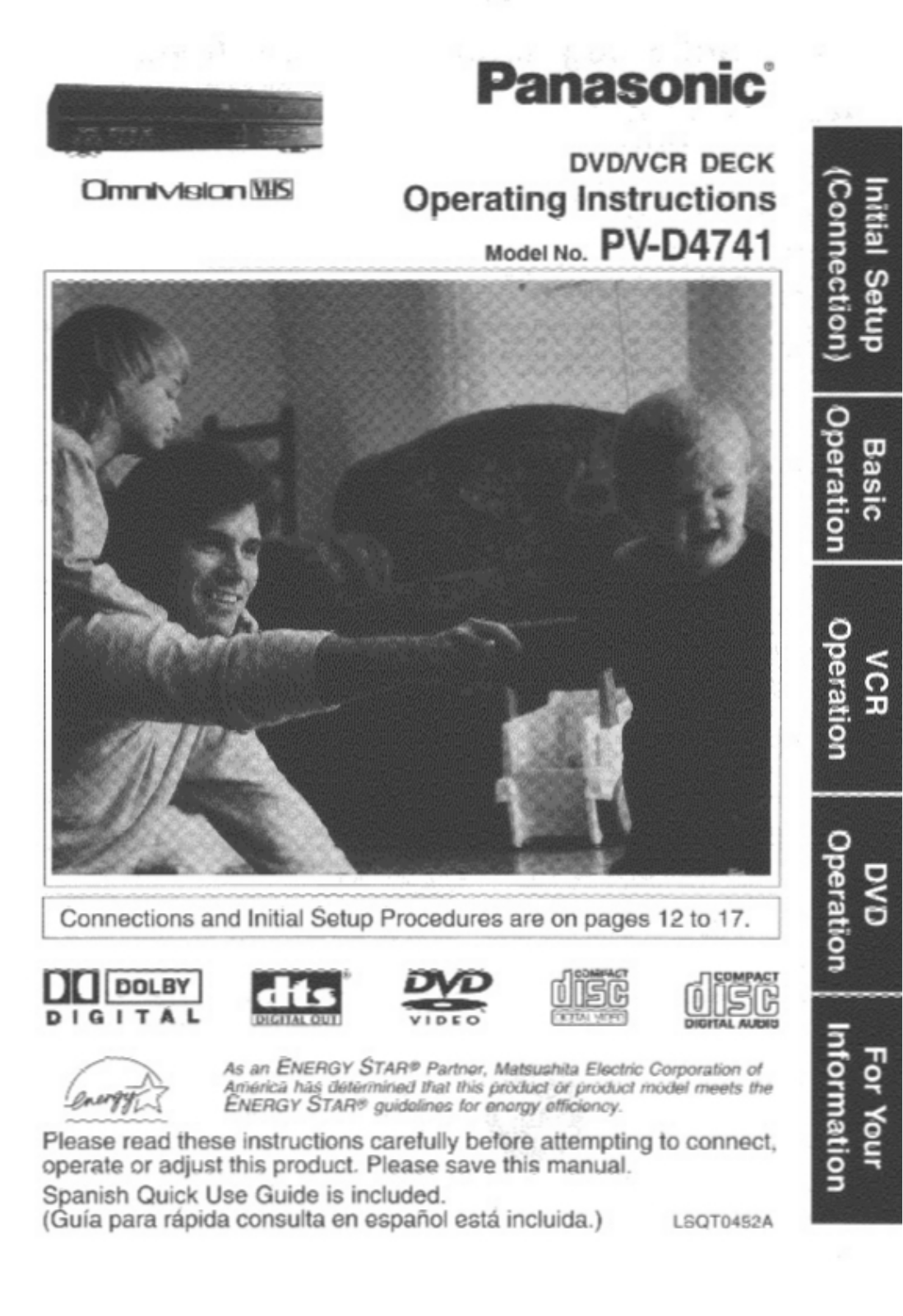 Panasonic PV-D4741 Operating Instruction