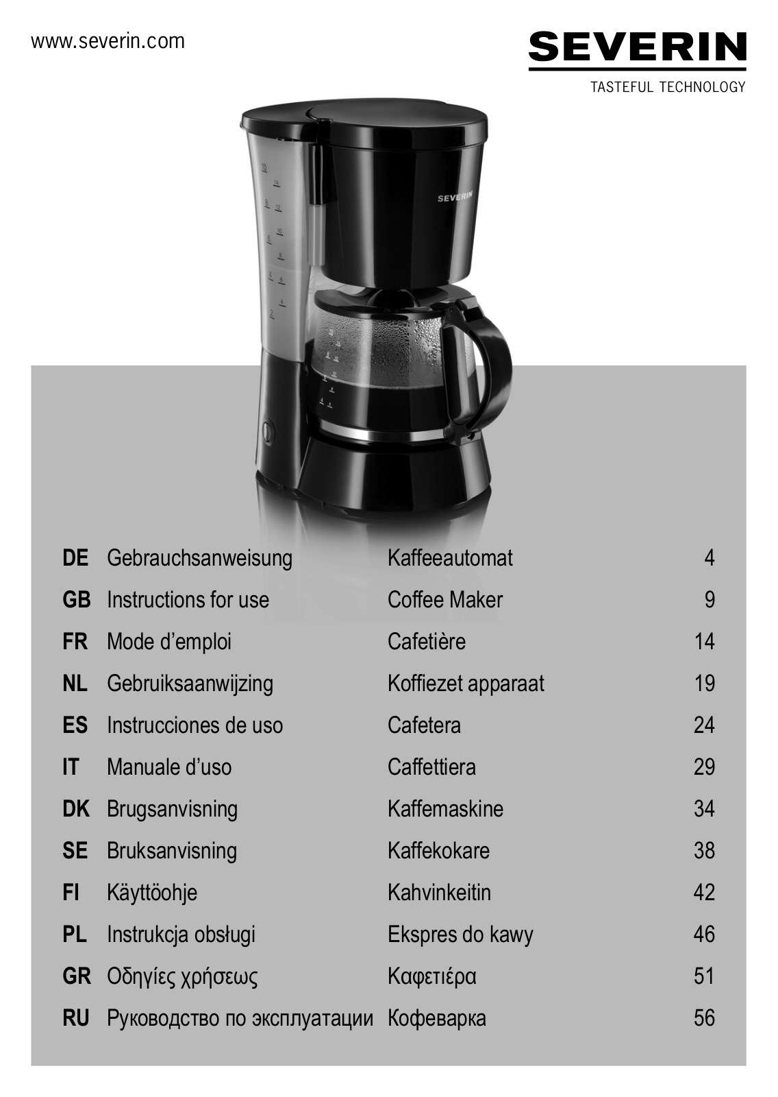 Severin KA 4479, KA 4478 User Manual