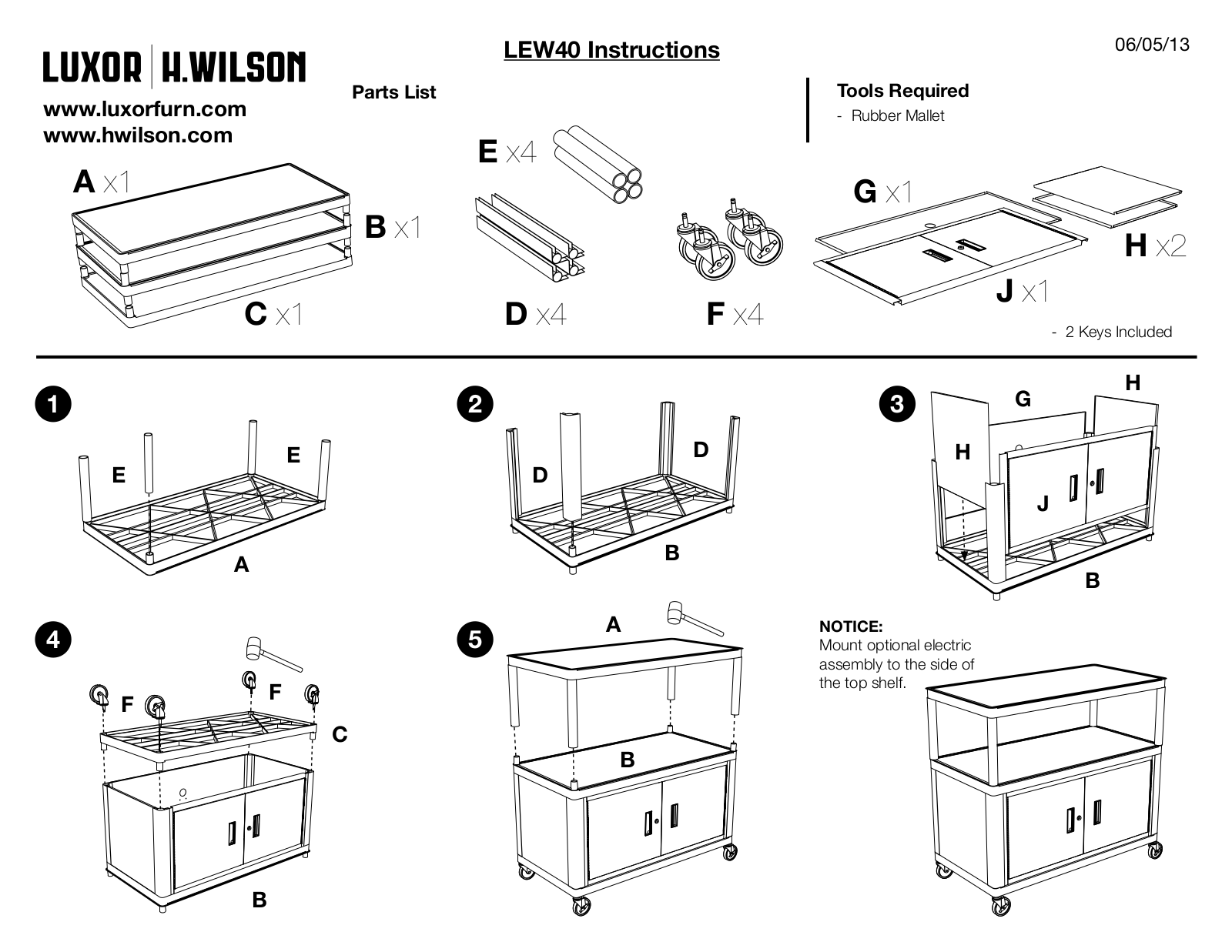 Luxor|H.Wilson LEW40 User Manual